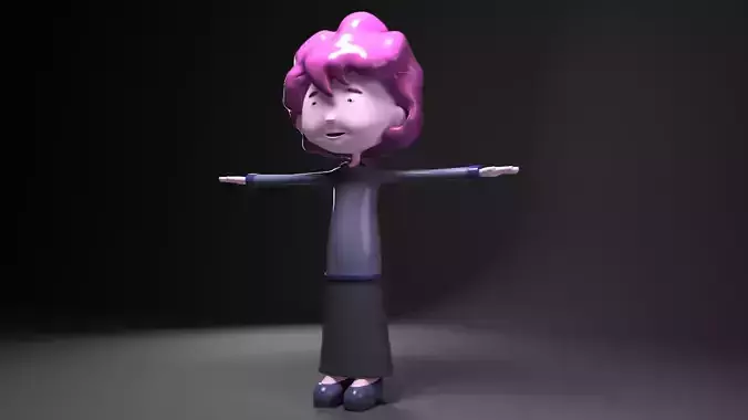  Charactor Cartoon old woman