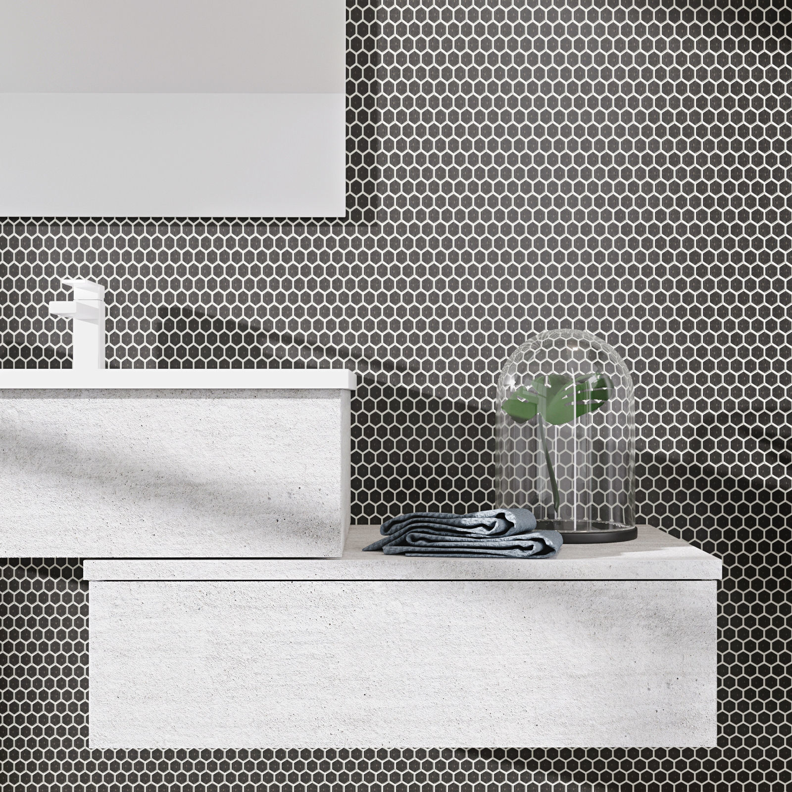 Bathroom furniture set 01 3D model_2