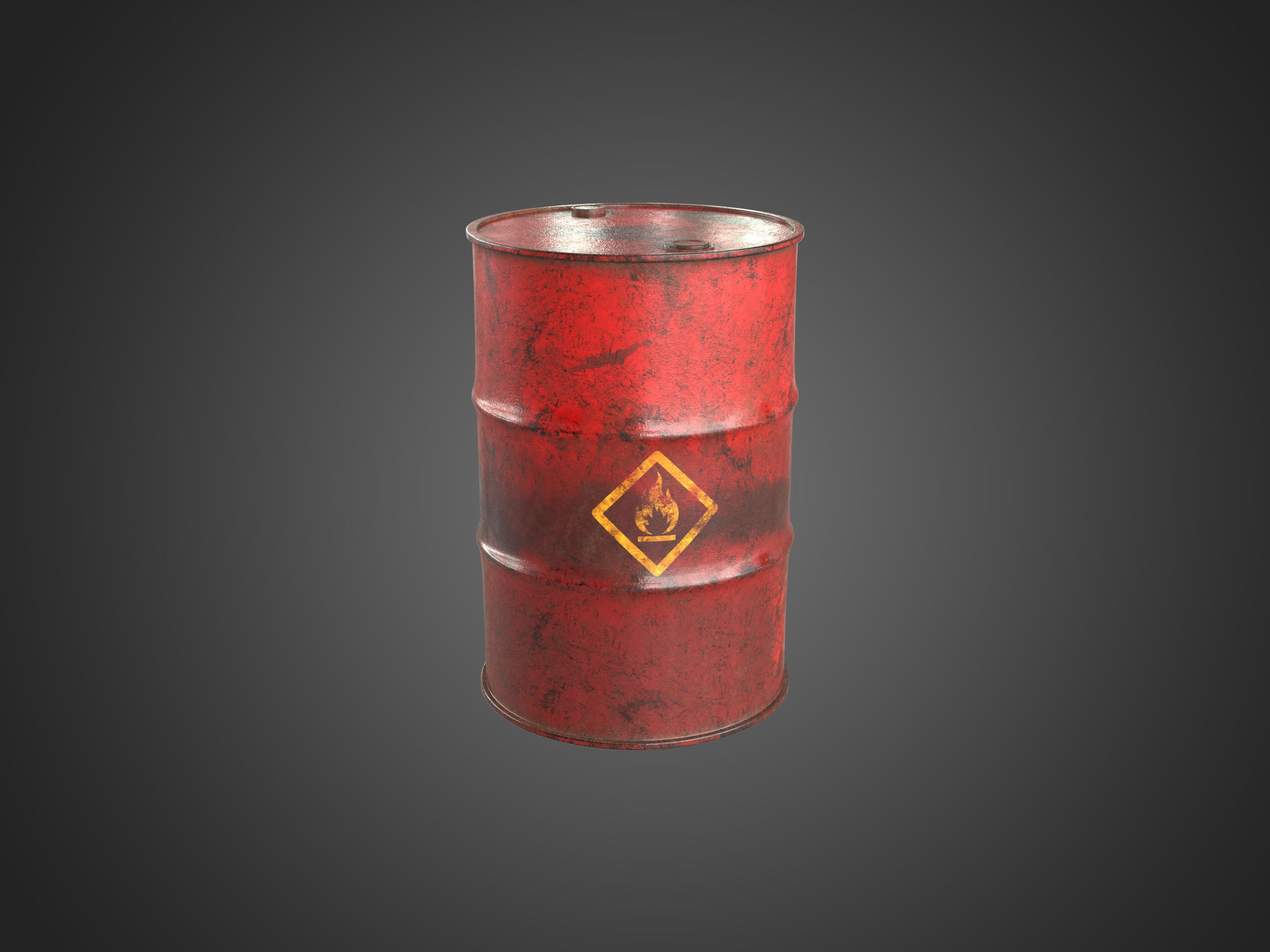 Oil Barrel 3D model_2