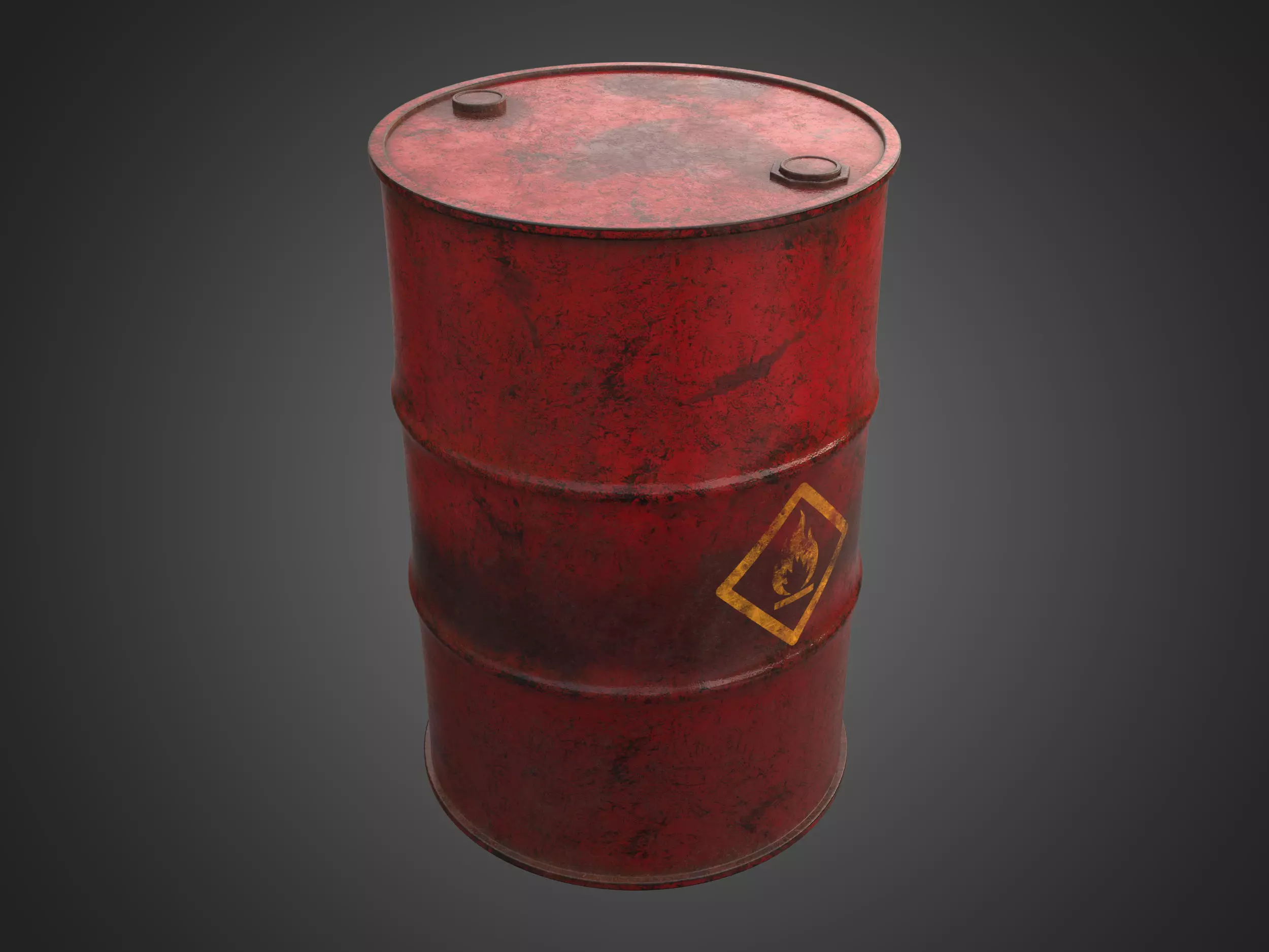 Oil Barrel 3D model_0