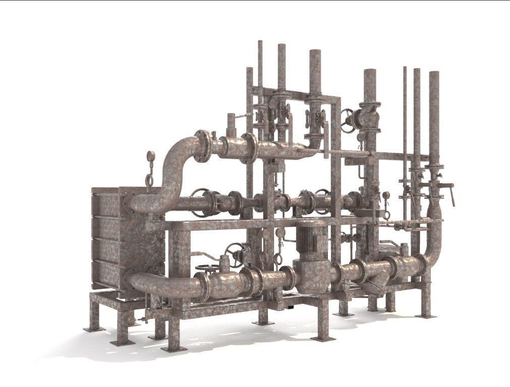 Industrial heat exchanger filter pipeline boiler plant