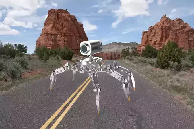 Spider-like investigative robot 3D model