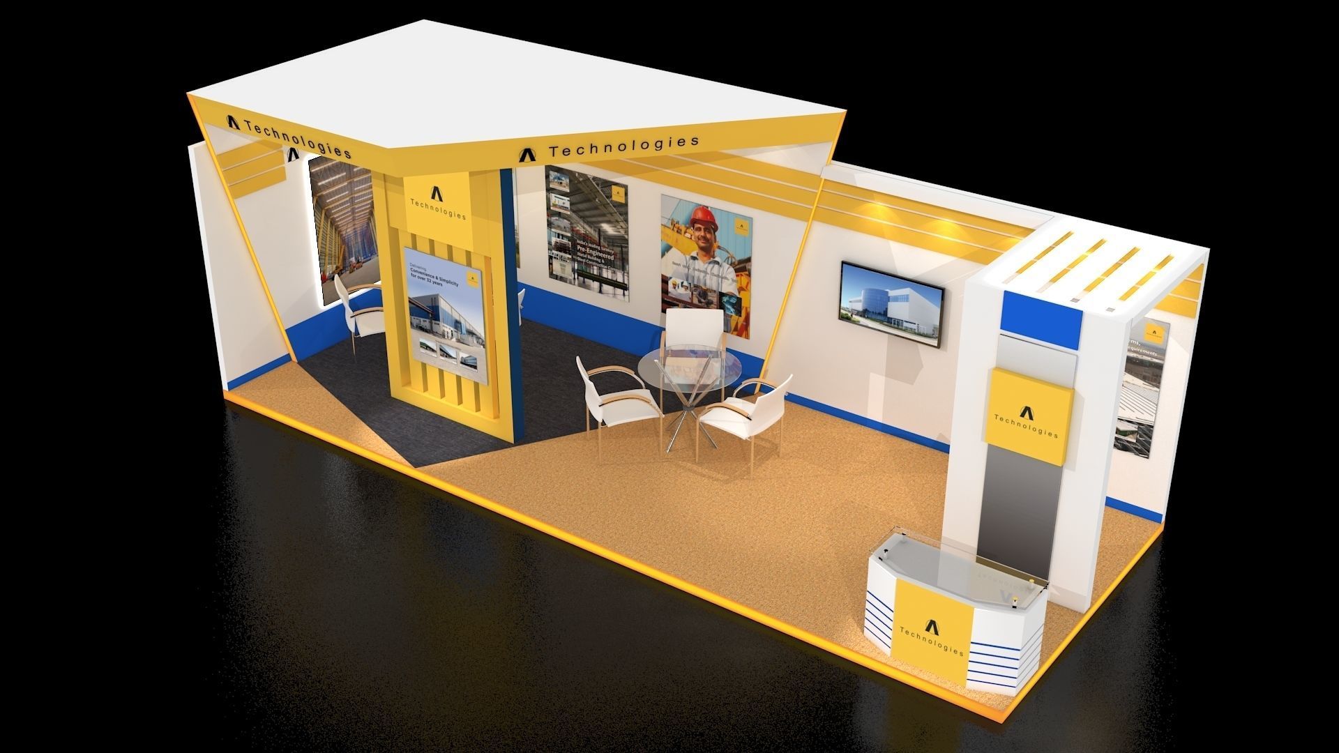 Exhibition Stand 3D model_3