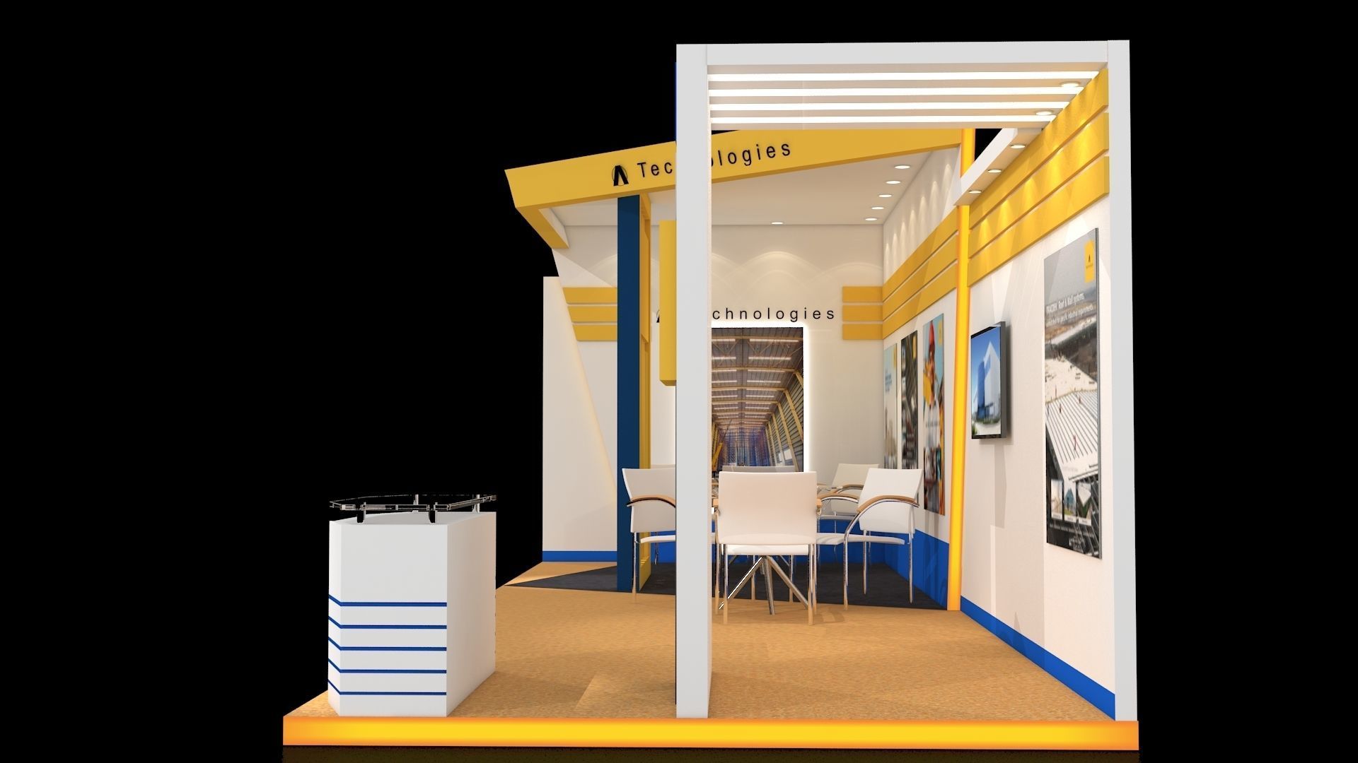 Exhibition Stand 3D model_2