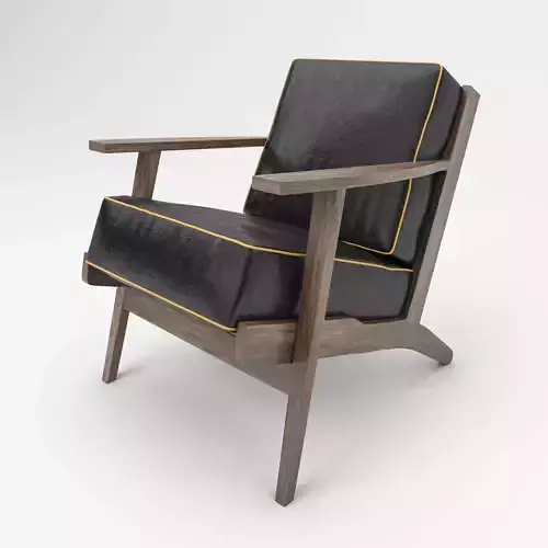 Leather lounge chair
