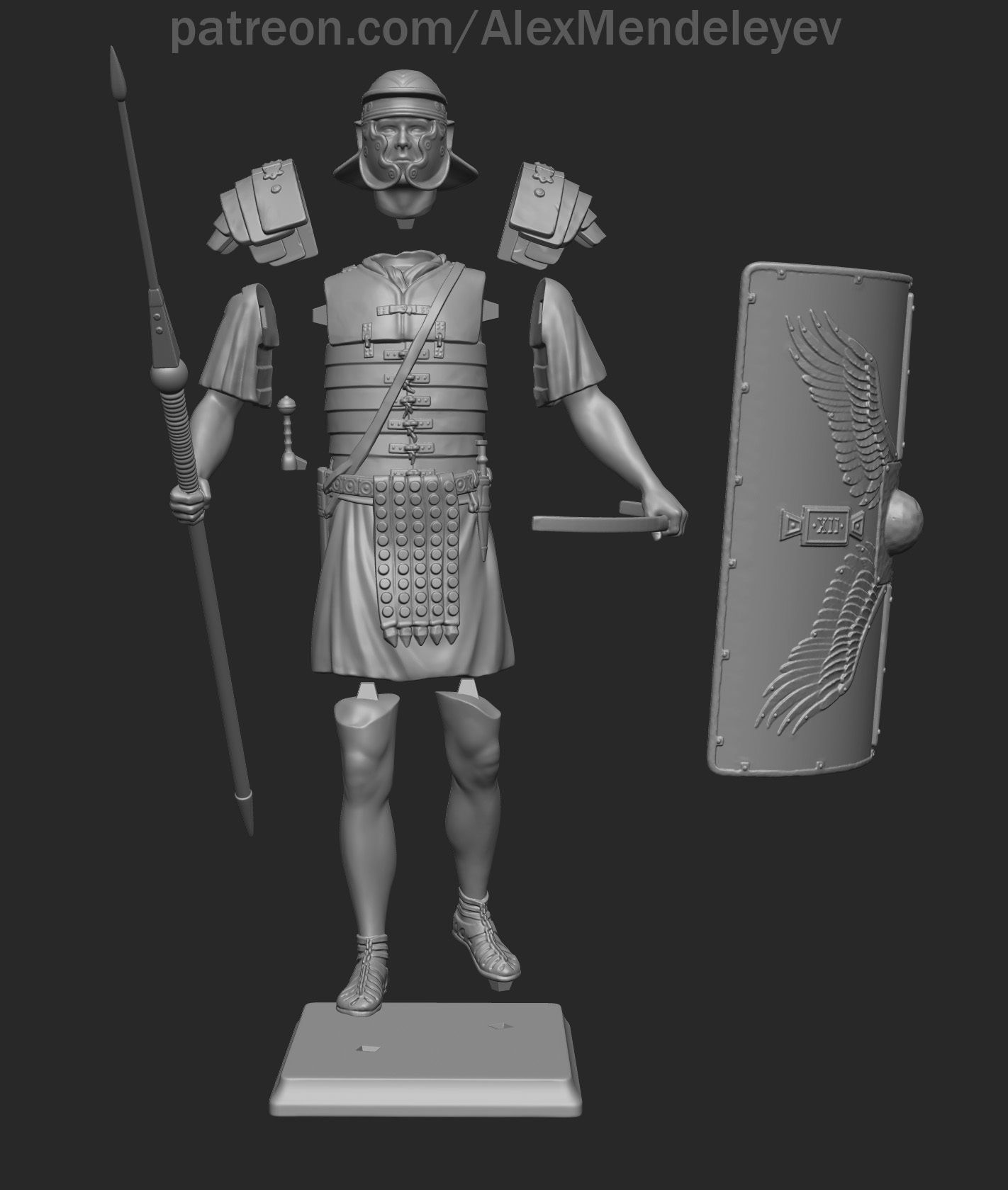Roman Legionary 3D print model_6