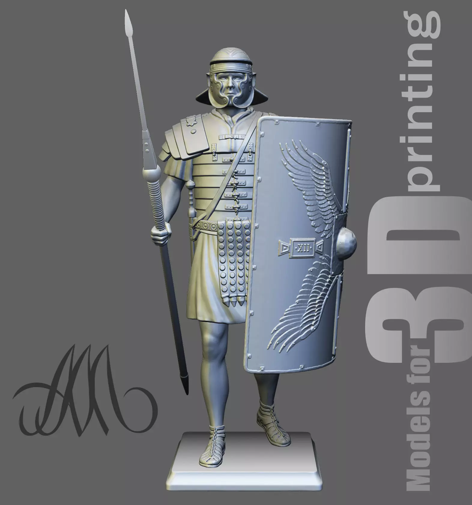 Roman Legionary 3D print model_0