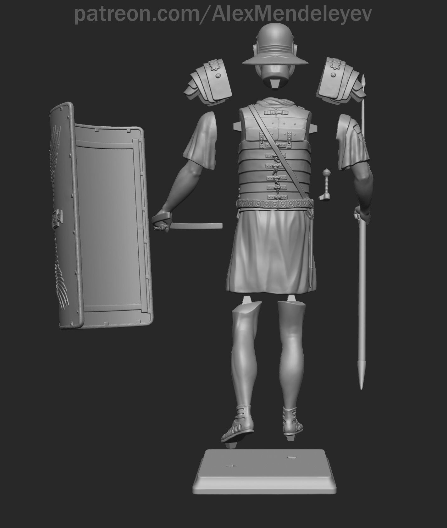 Roman Legionary 3D print model_5
