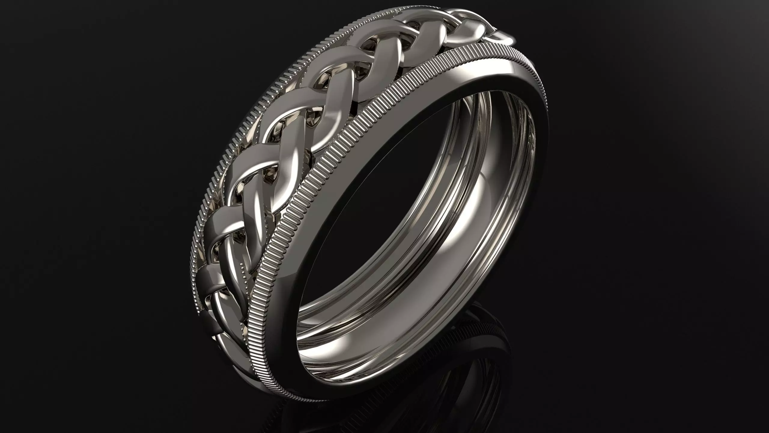 Engagement ring 3D print model_0