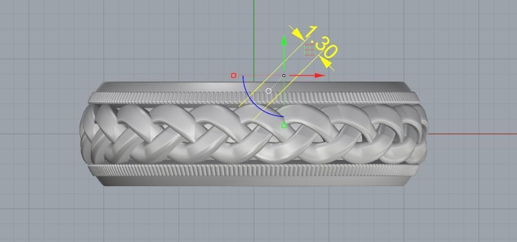 Engagement ring 3D print model_5