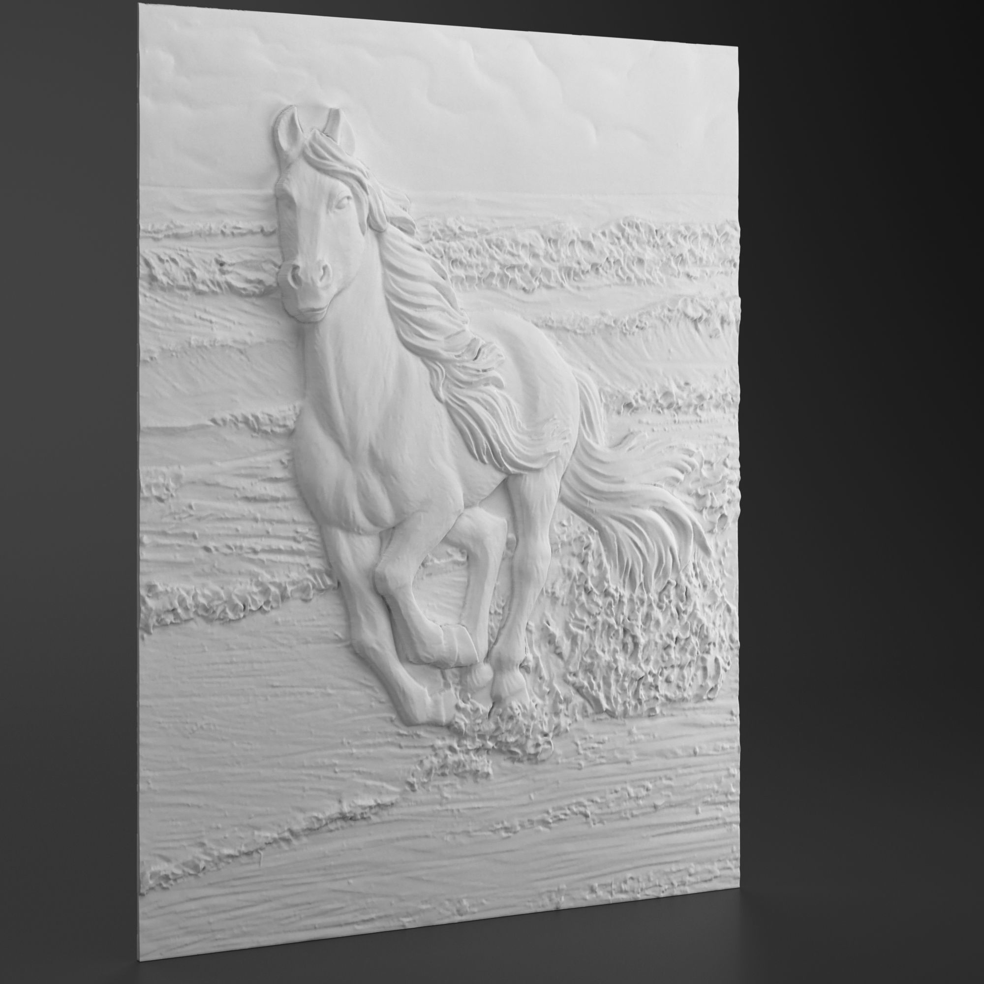Horse Carving 002 3D model_1