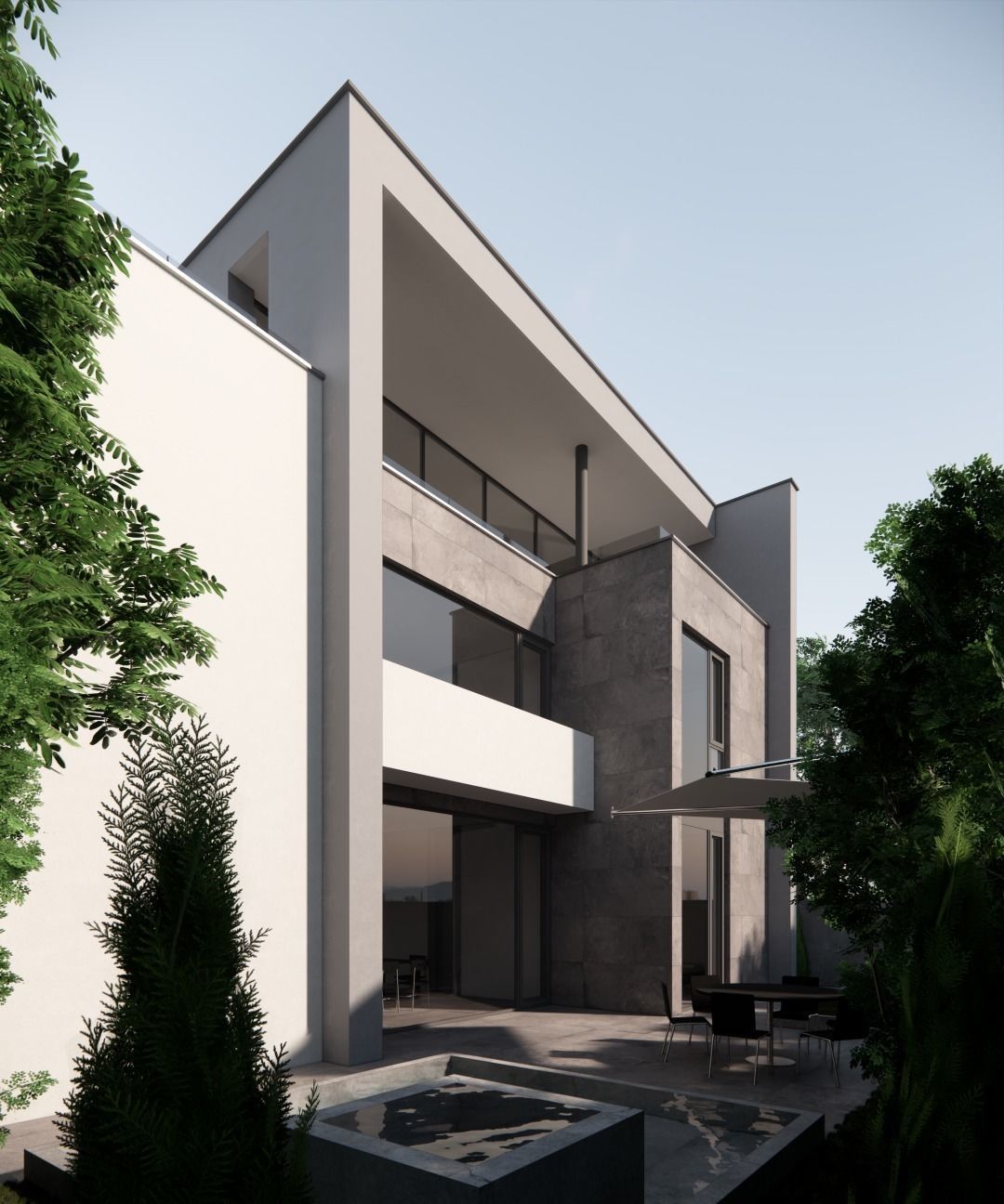 Modern Villa 3D model_3