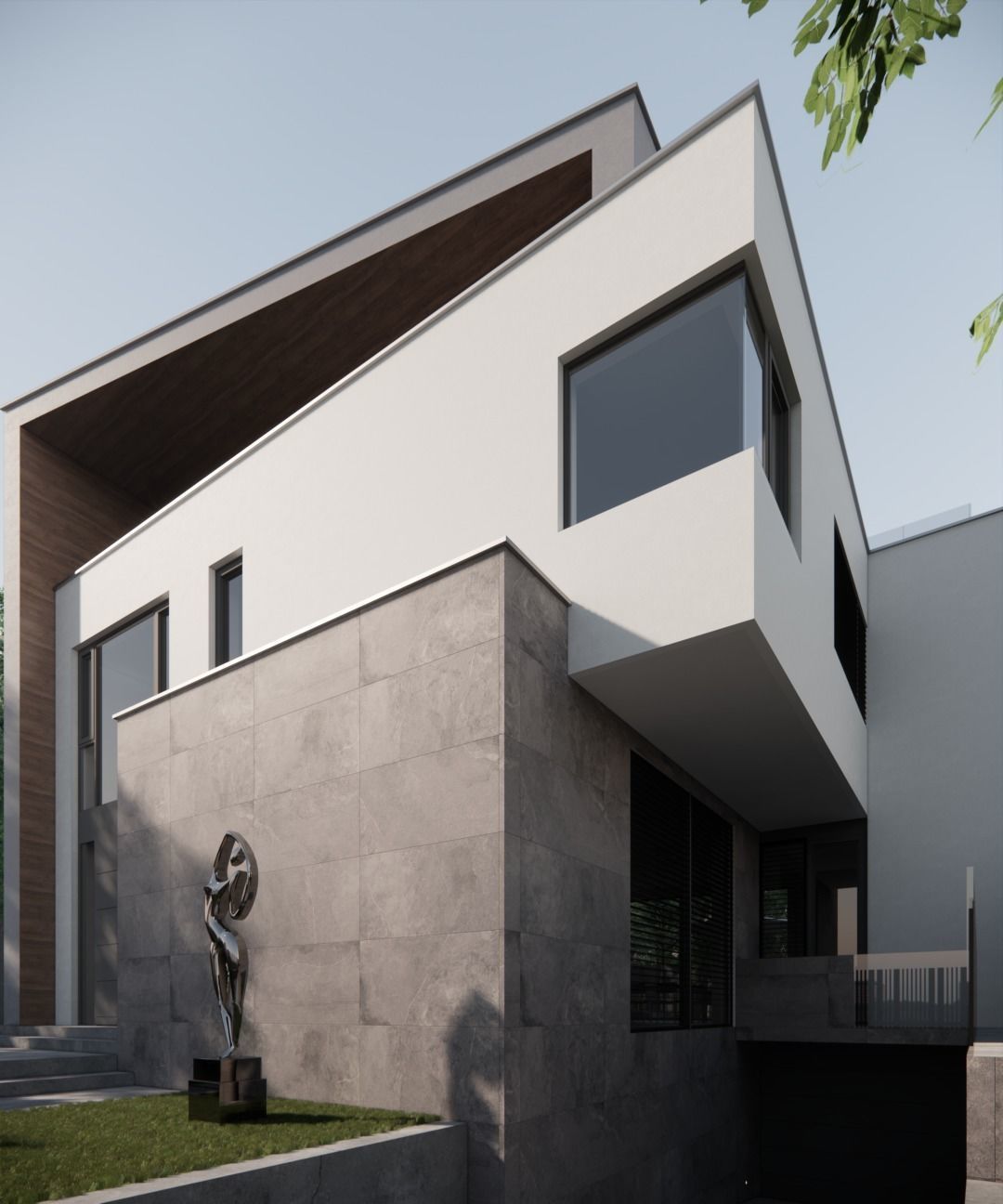 Modern Villa 3D model_2