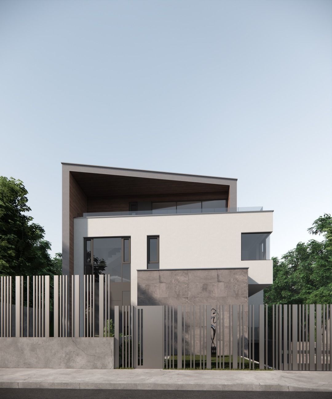 Modern Villa 3D model_1
