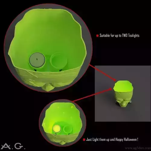 Halloween - 3D Franky Tealight Holder