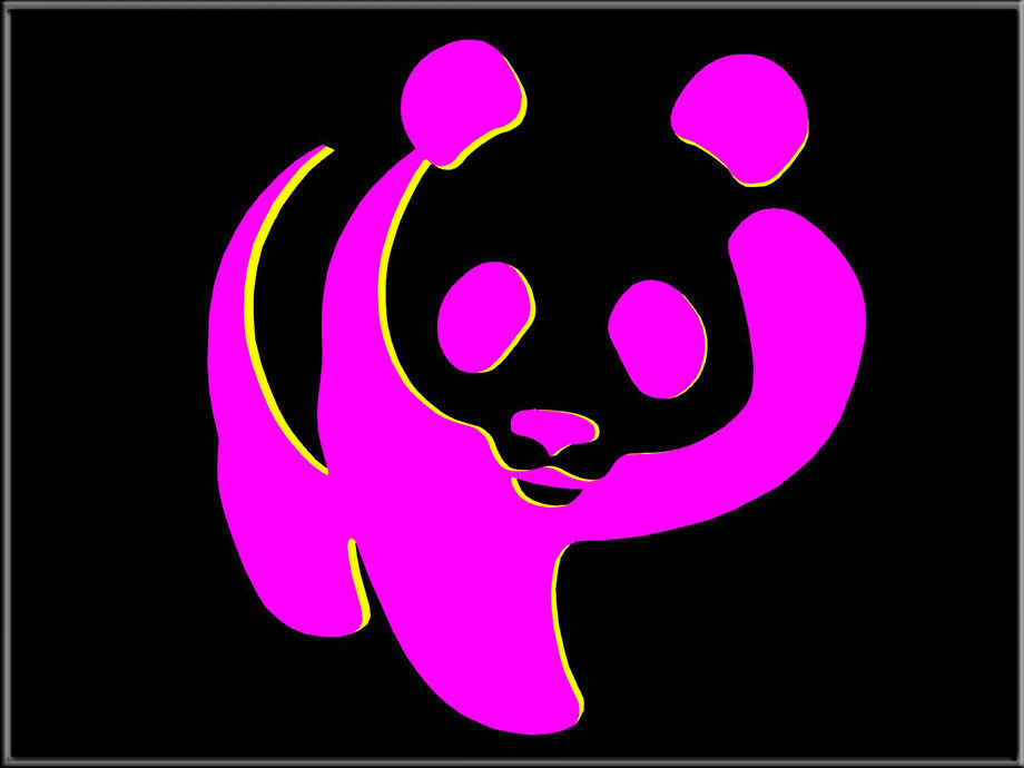 Panda bear logo Low-poly 3D model_1