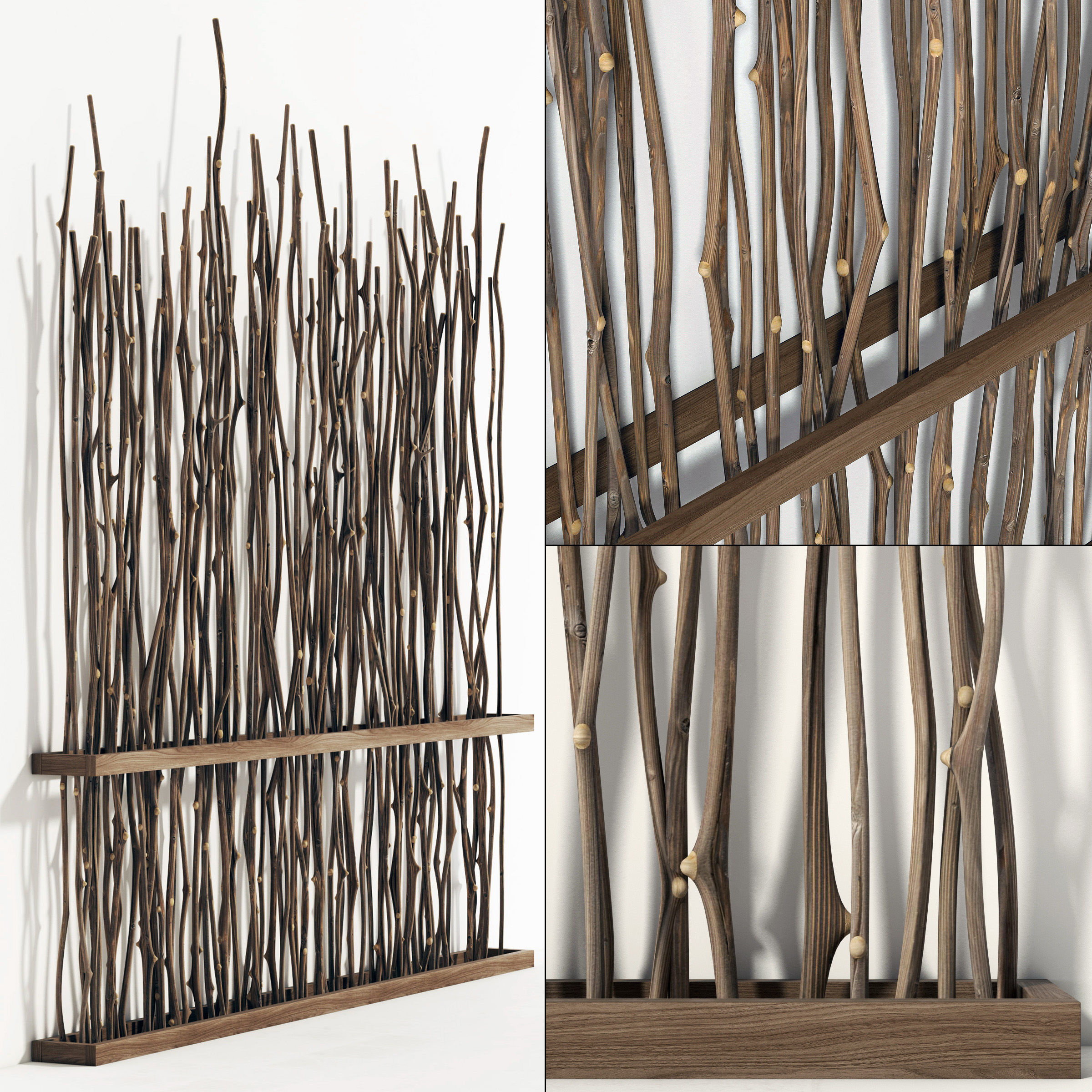 Branch crooked decor bedroom n1 3D model_3