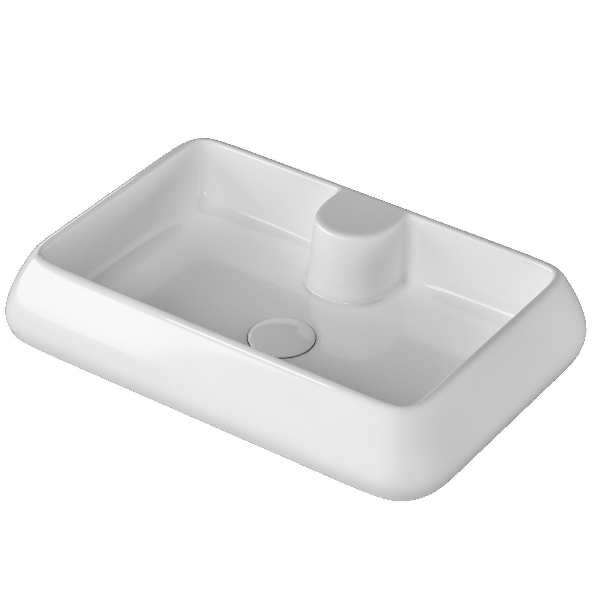 TableTop Basin in rounded rectangle shape Modeled in 3ds max 3D model_3
