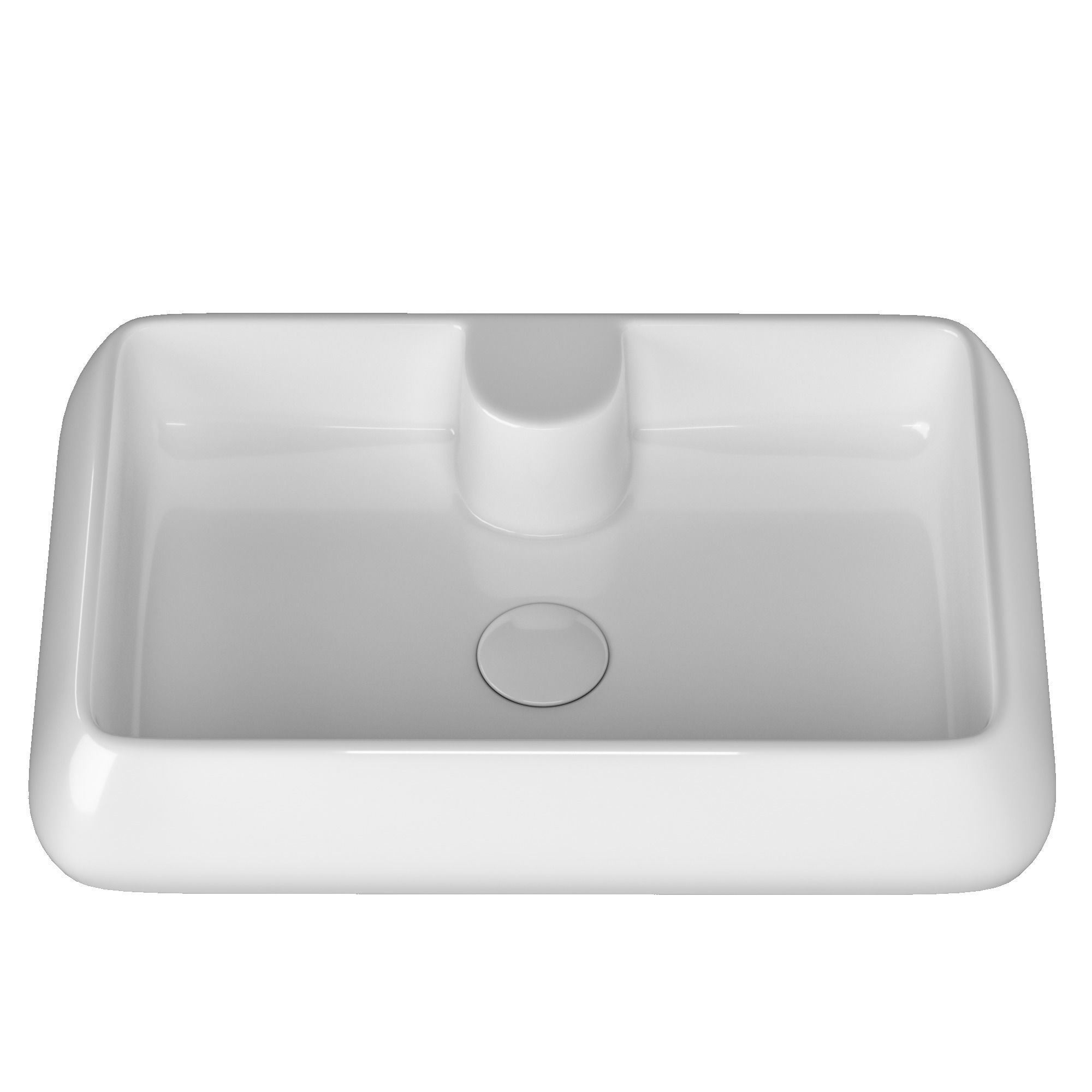TableTop Basin in rounded rectangle shape Modeled in 3ds max 3D model_4