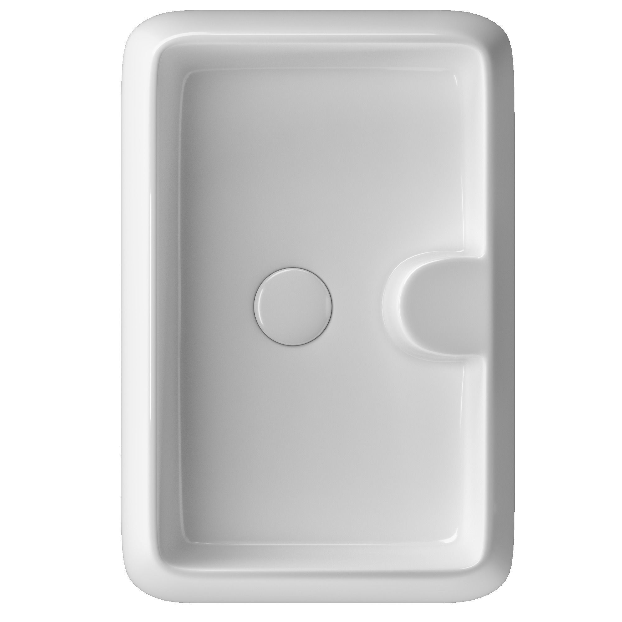 TableTop Basin in rounded rectangle shape Modeled in 3ds max 3D model_2