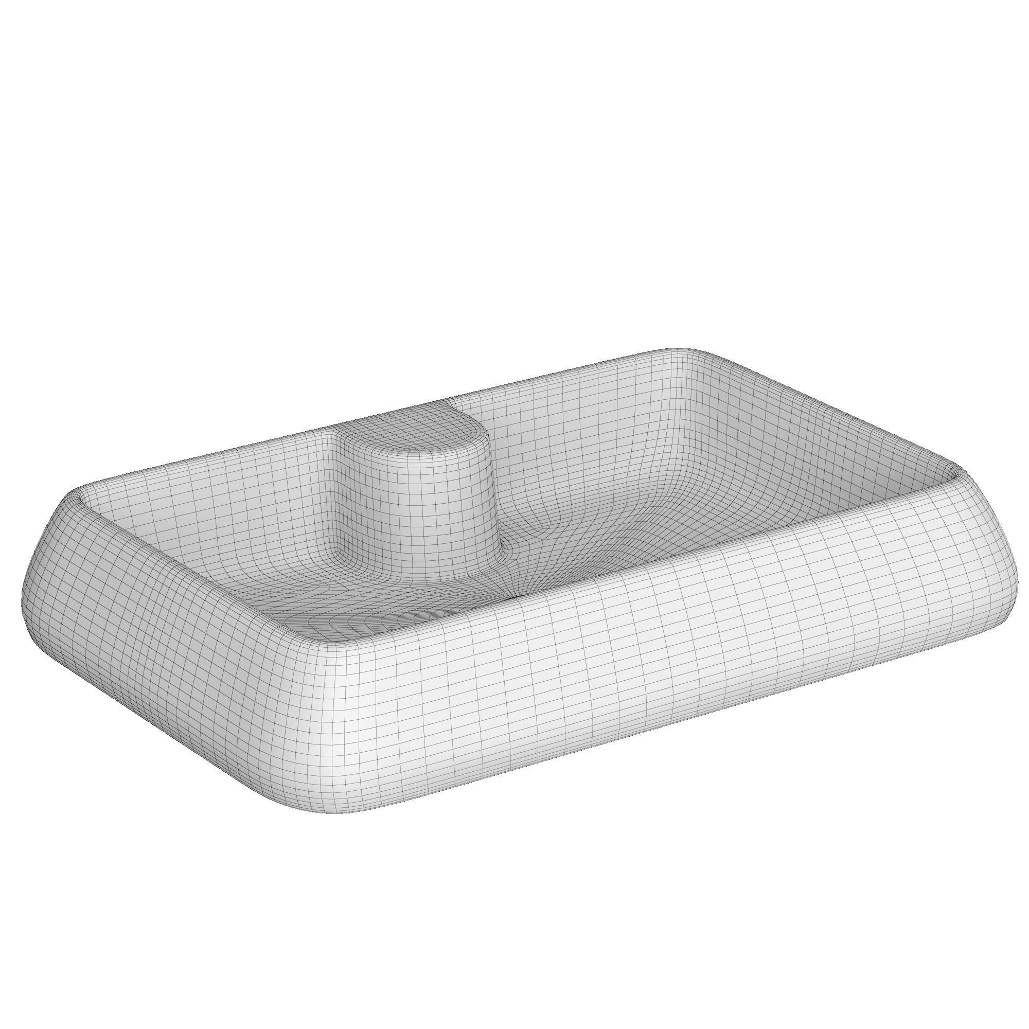 TableTop Basin in rounded rectangle shape Modeled in 3ds max 3D model_6