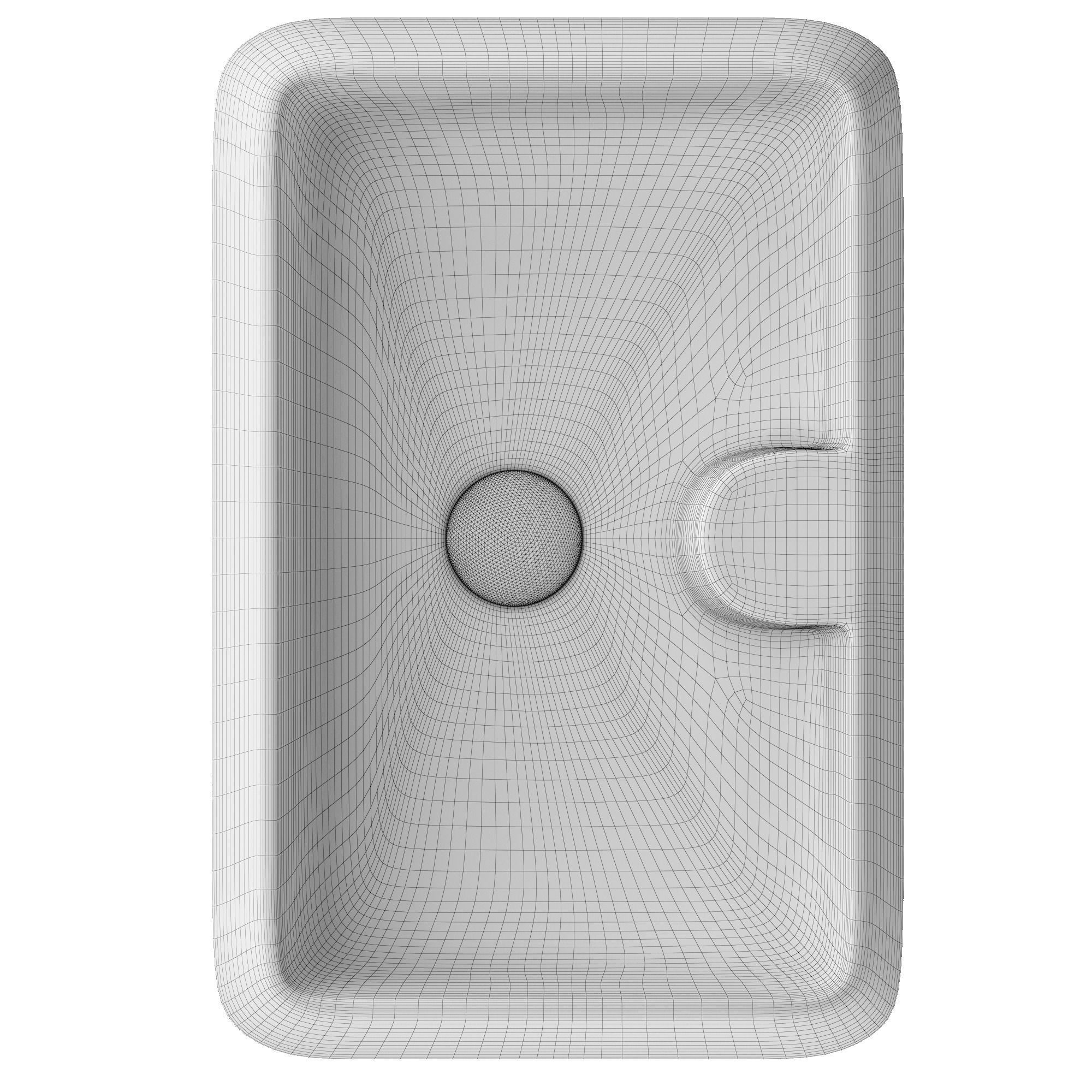 TableTop Basin in rounded rectangle shape Modeled in 3ds max 3D model_8