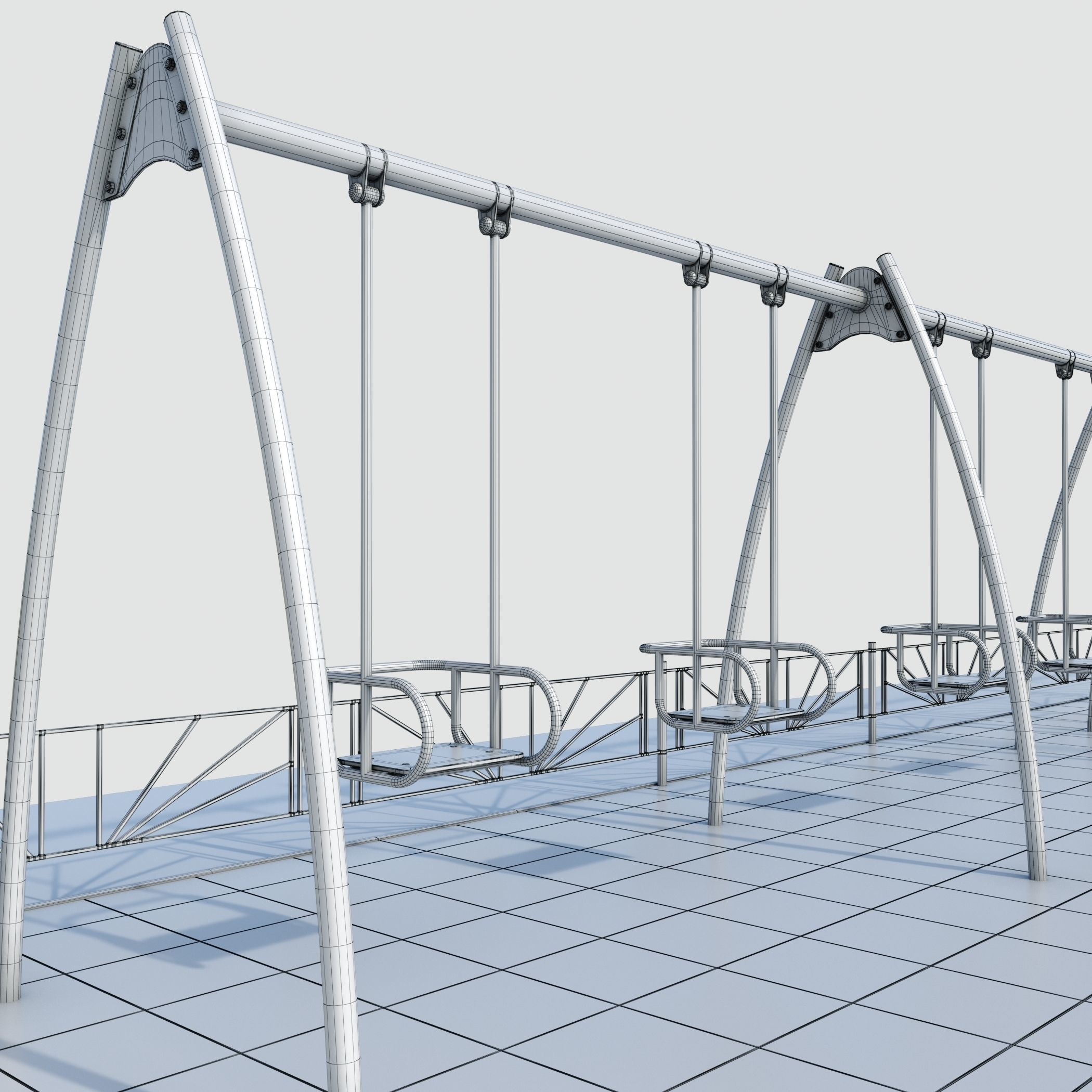 Children playground Pirate ship 3D model_28