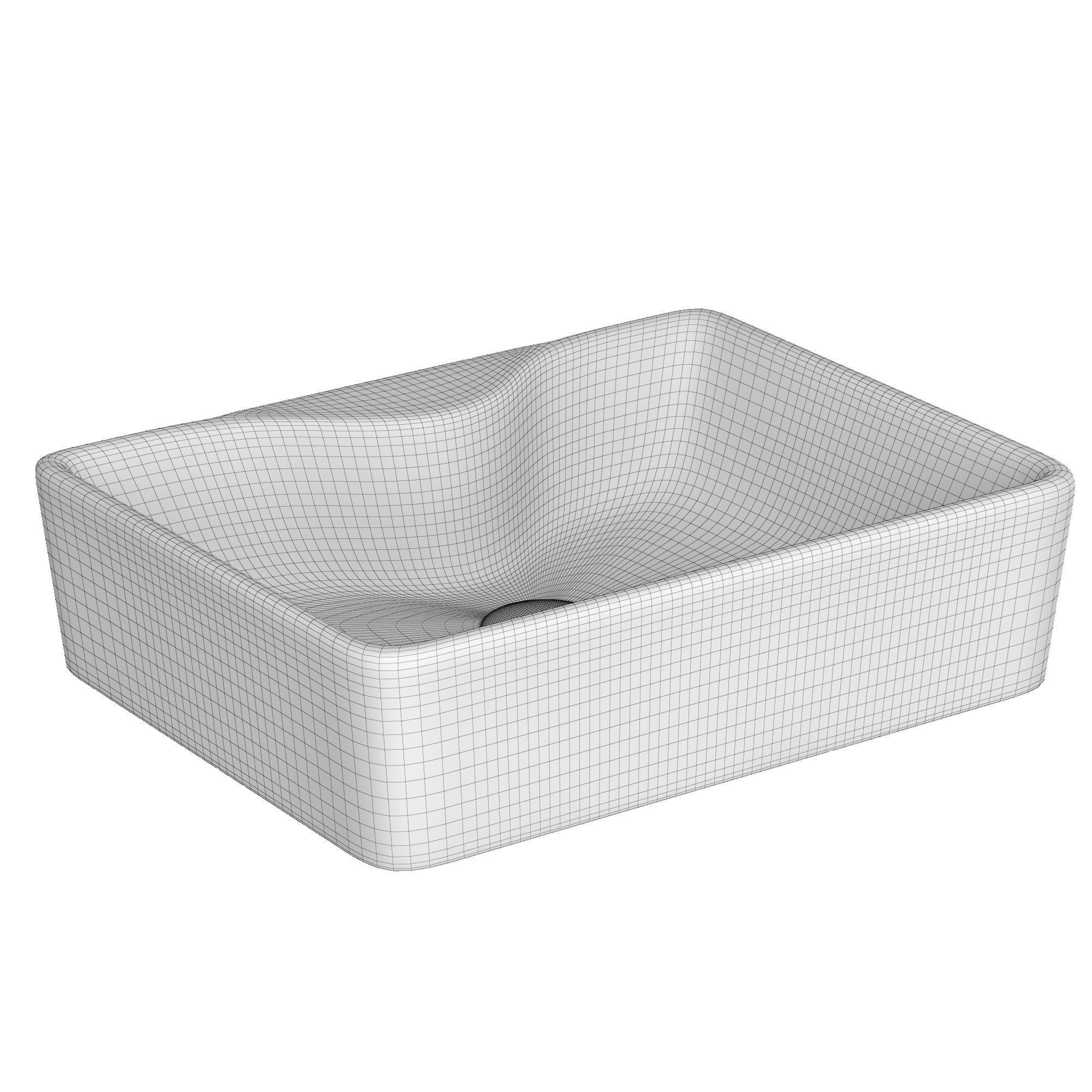 Table Top Wash Basin in Rectangle shape Modeled in 3ds max 3D model_6