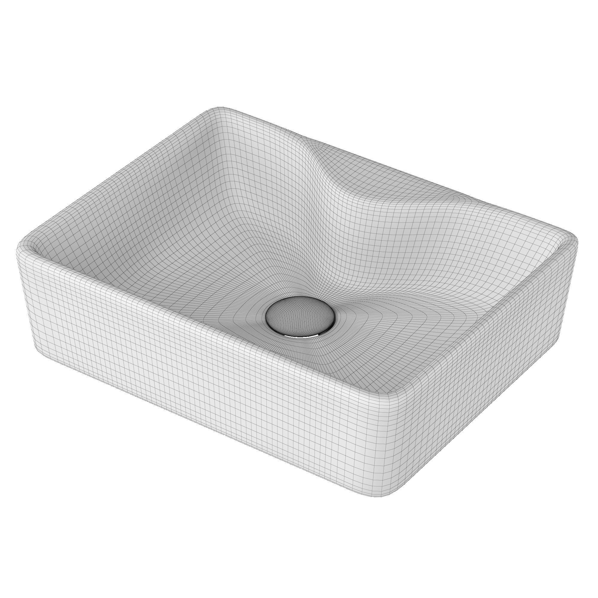 Table Top Wash Basin in Rectangle shape Modeled in 3ds max 3D model_9