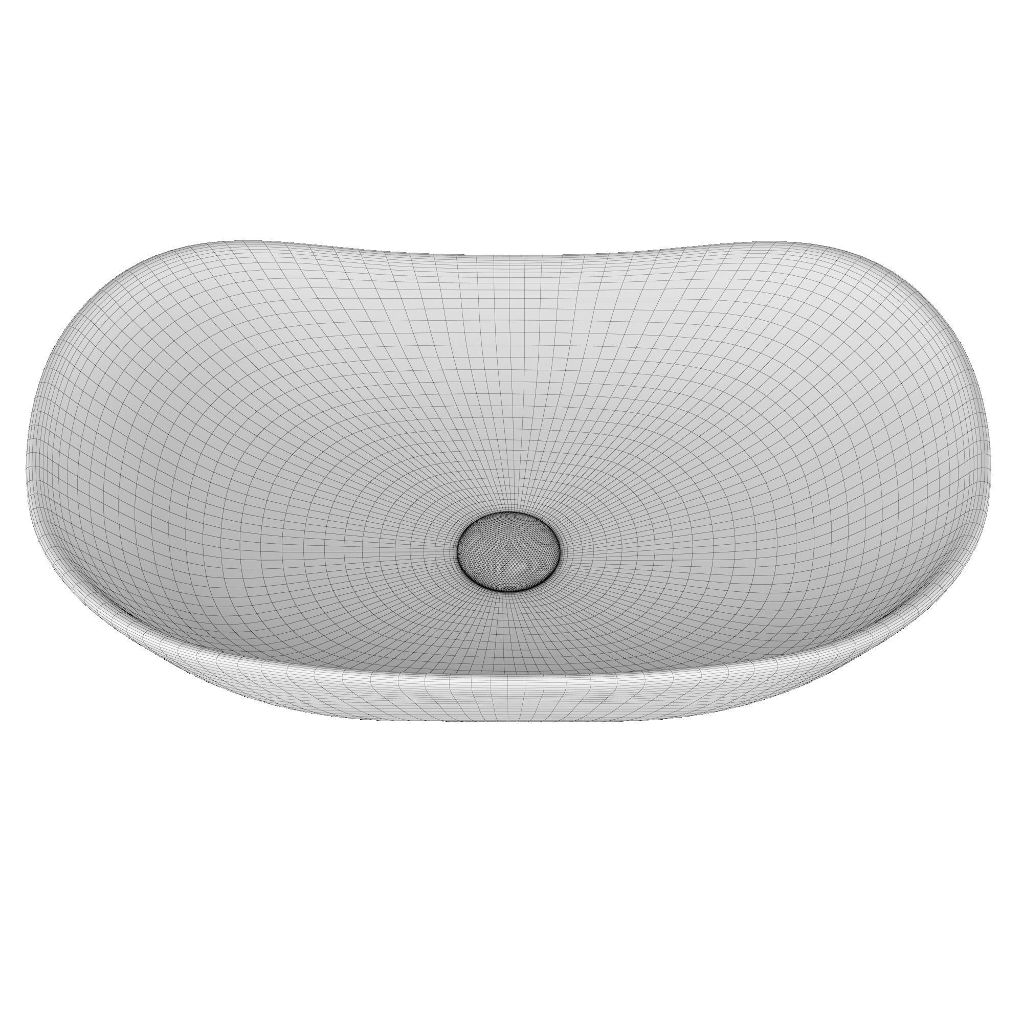 Table Top Basin in rounded rectangle shape Modeled in 3ds max 3D model_10