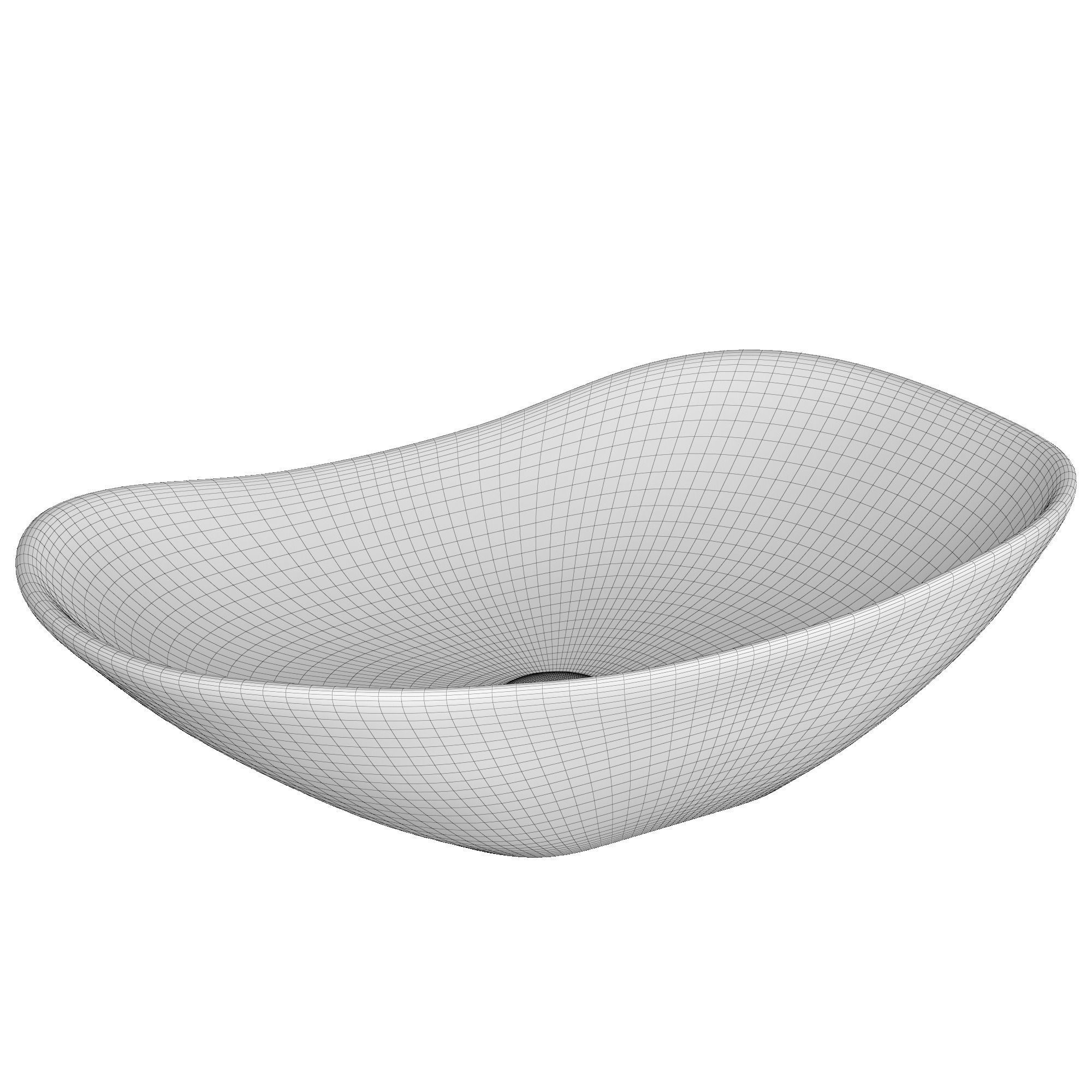 Table Top Basin in rounded rectangle shape Modeled in 3ds max 3D model_6