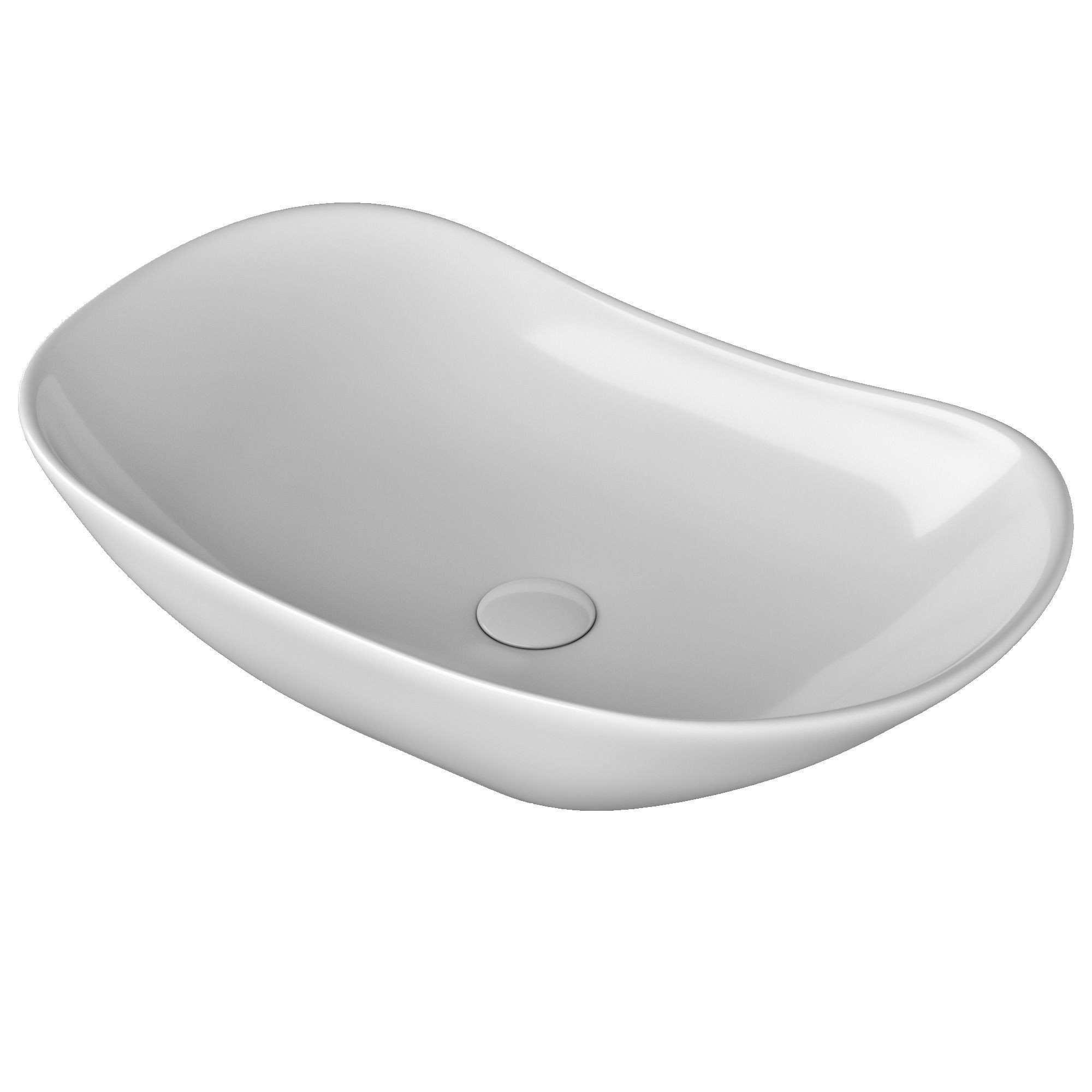 Table Top Basin in rounded rectangle shape Modeled in 3ds max 3D model_3