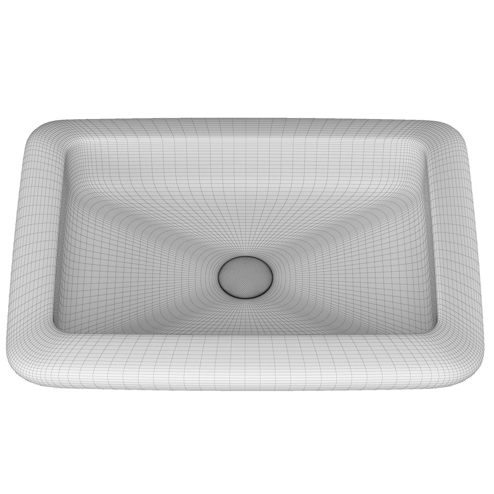 Table Top Wash Basin in Rectangle shape Modeled in 3ds max 3D model_10