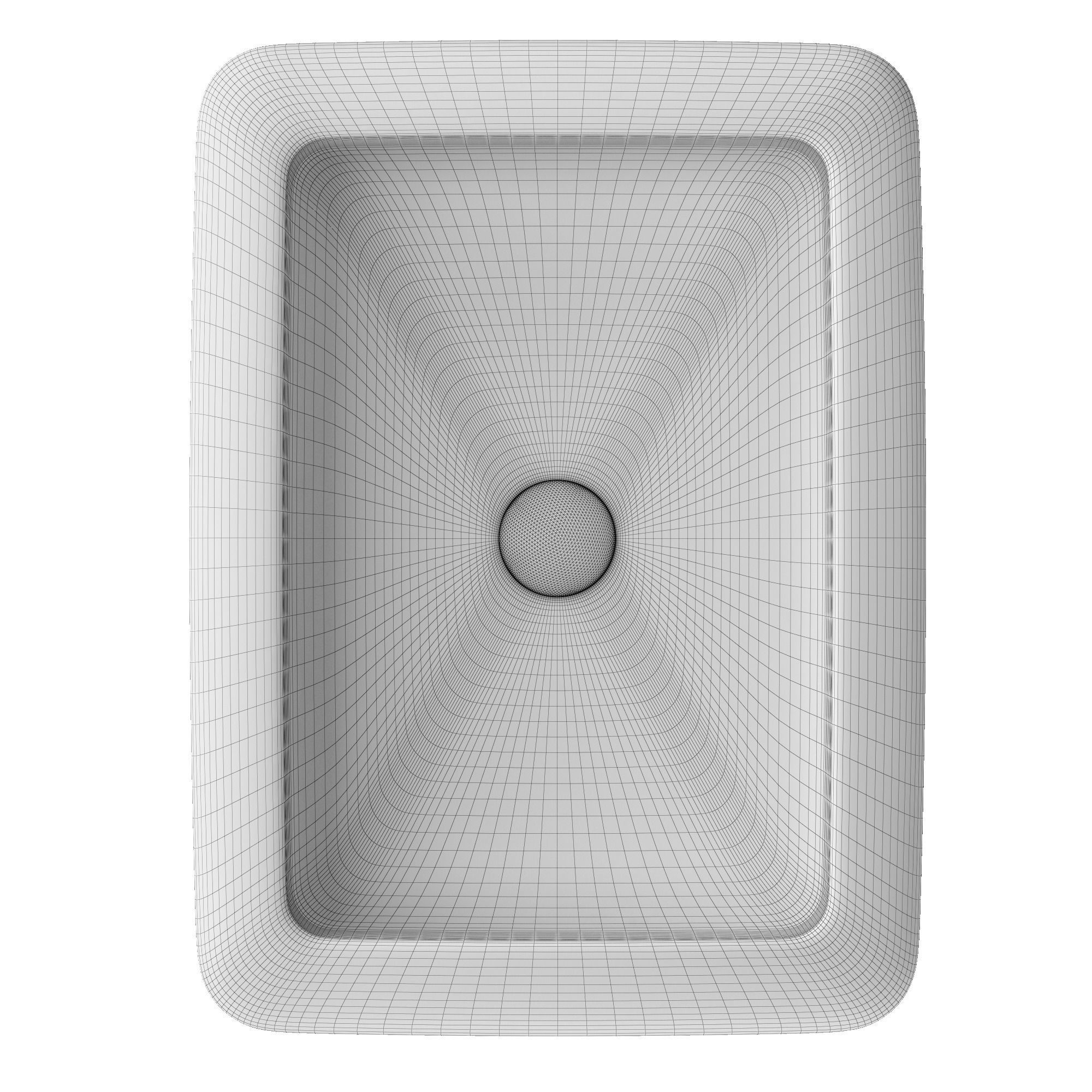 Table Top Wash Basin in Rectangle shape Modeled in 3ds max 3D model_8