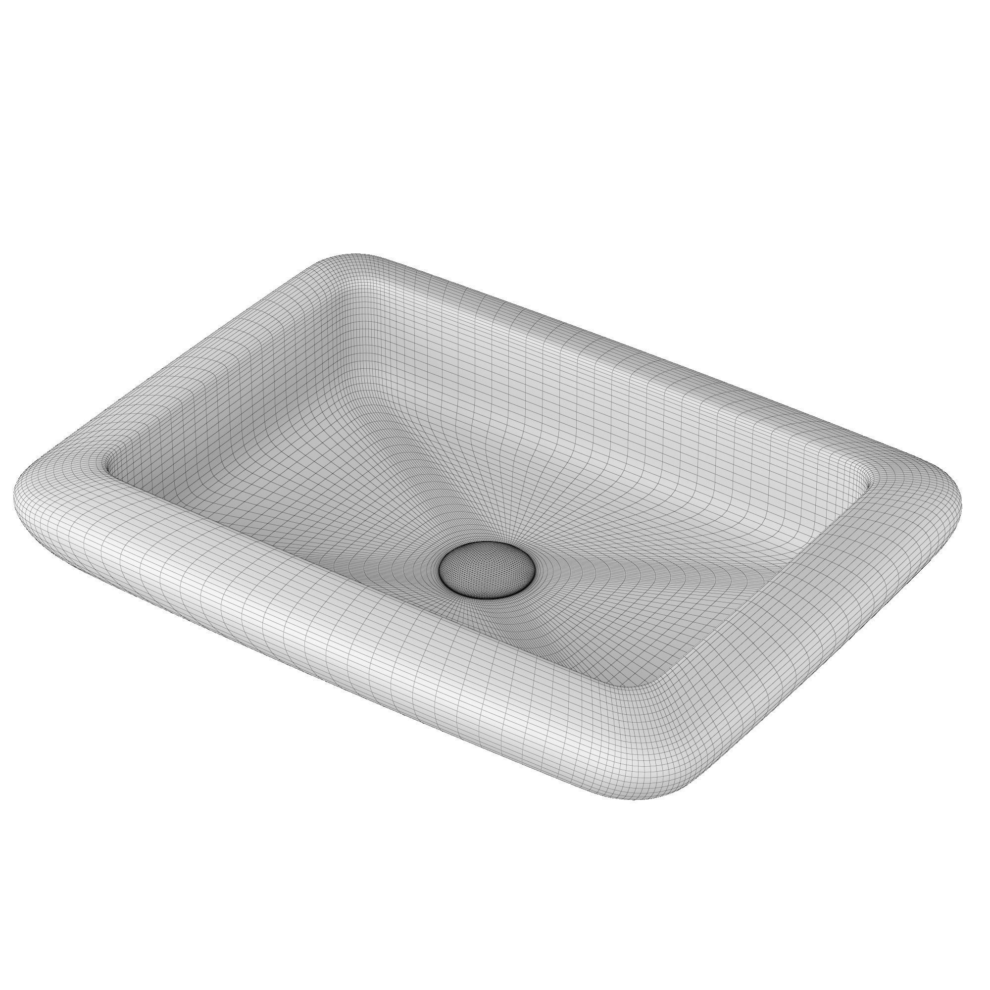 Table Top Wash Basin in Rectangle shape Modeled in 3ds max 3D model_9