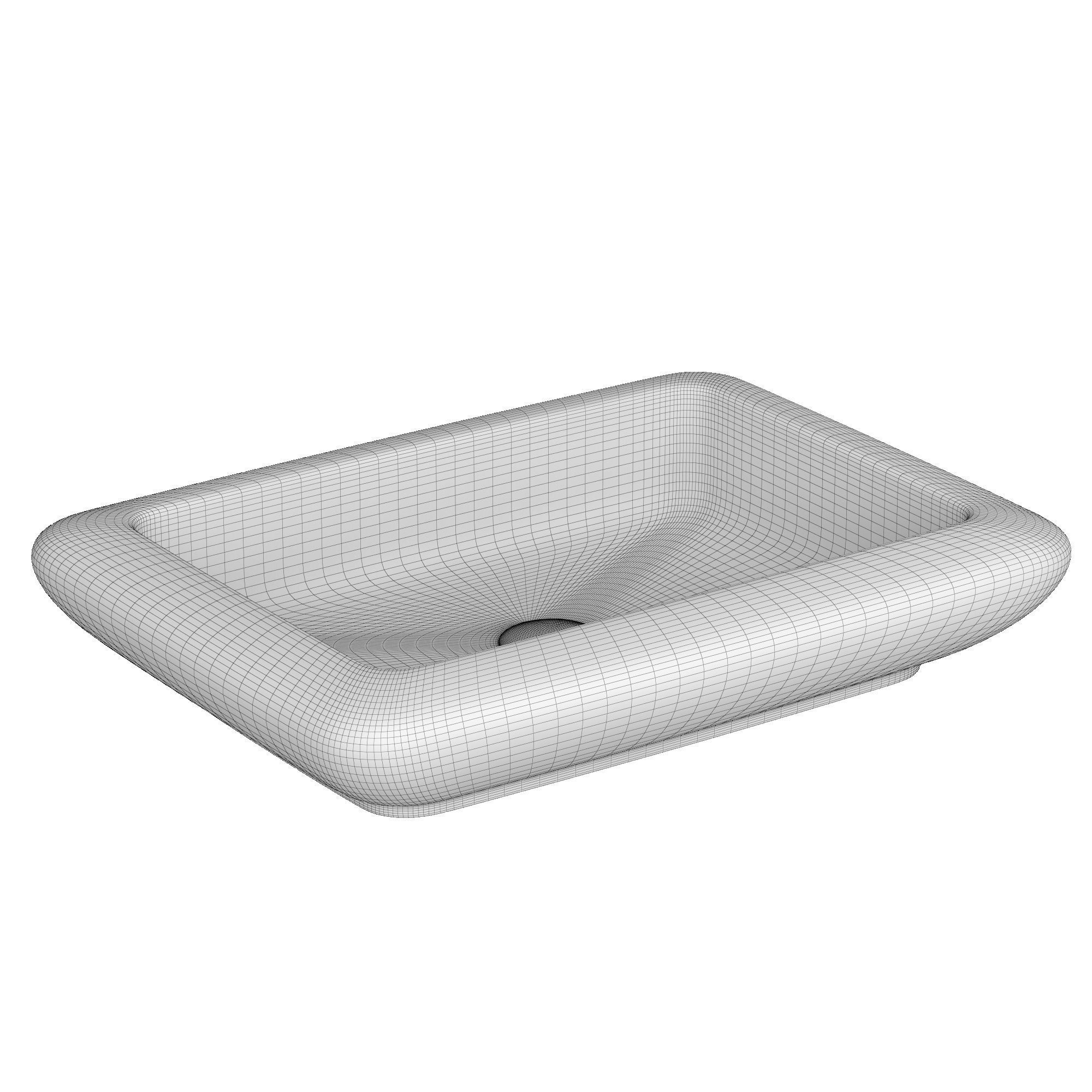 Table Top Wash Basin in Rectangle shape Modeled in 3ds max 3D model_6