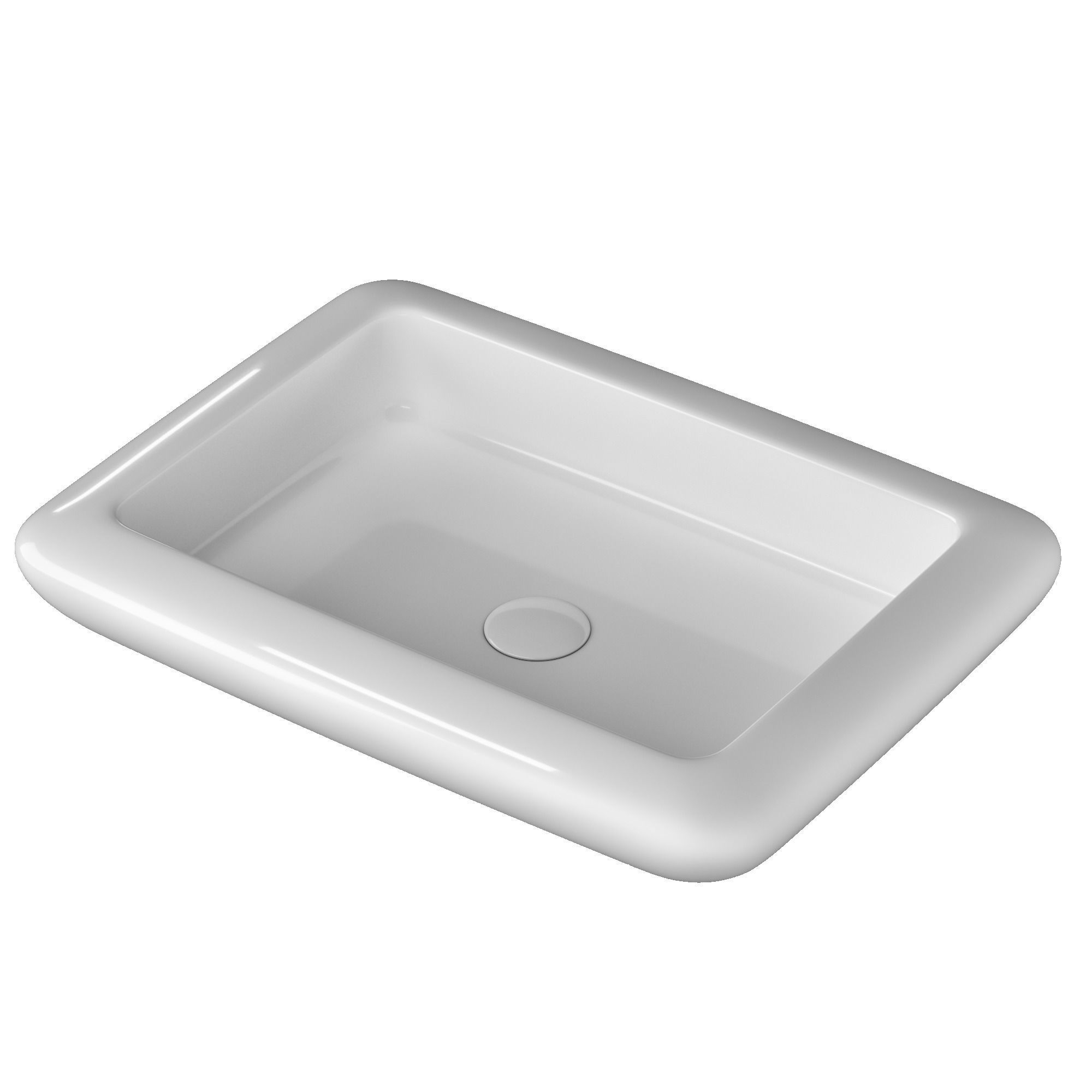 Table Top Wash Basin in Rectangle shape Modeled in 3ds max 3D model_3