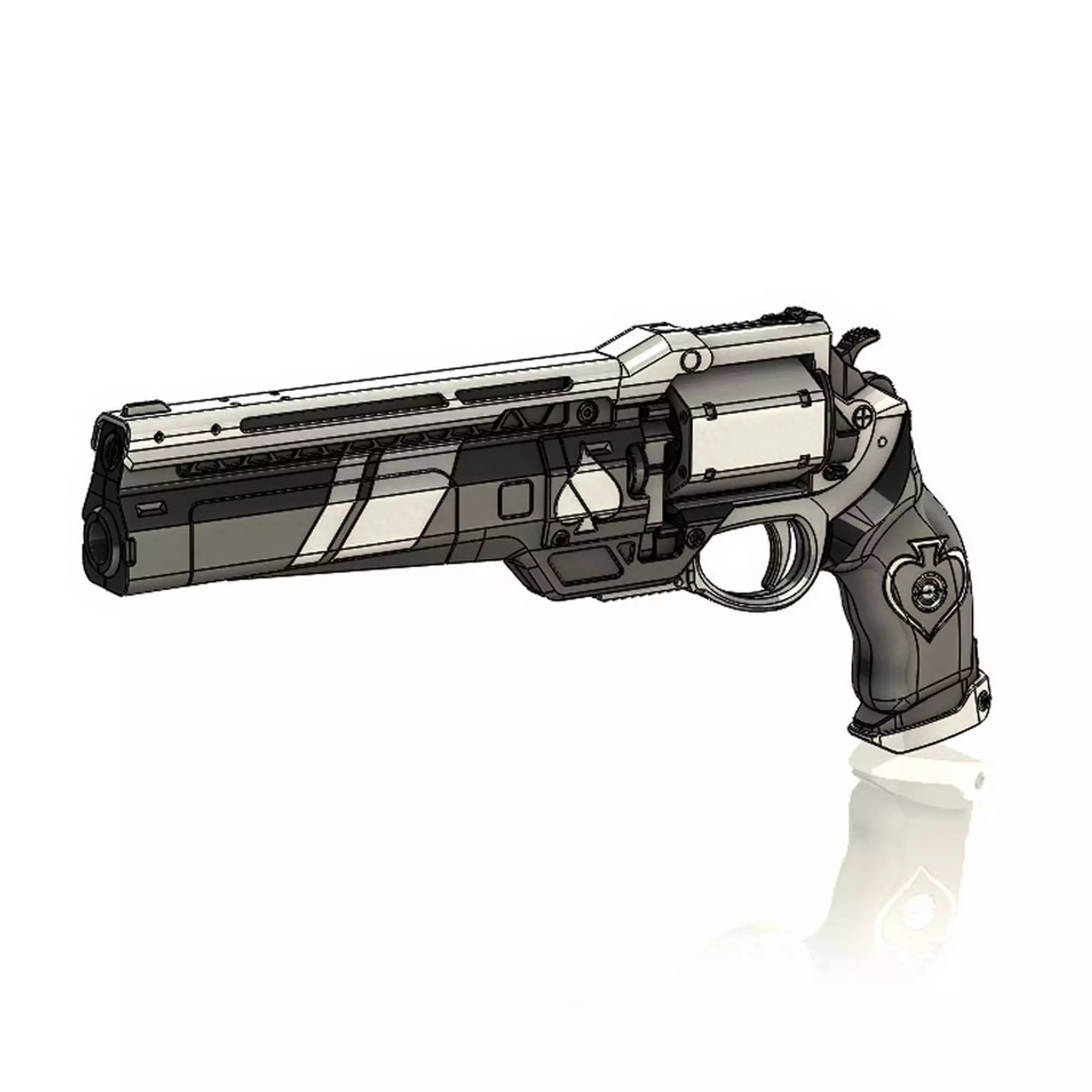 Ace of Spades Exotic Hand Cannon 3D print model_0