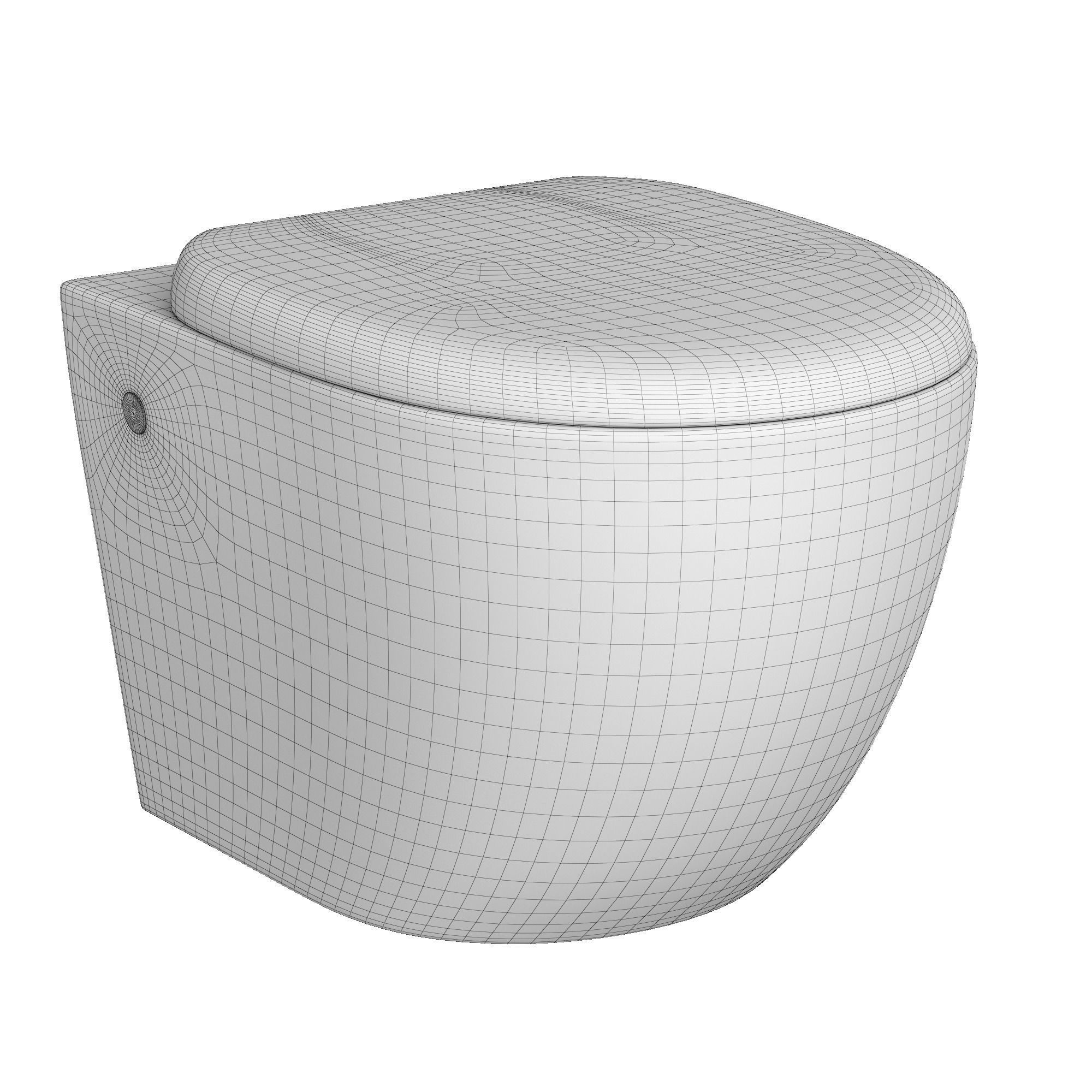 Wall Hung Water closet toilet 3D model Modeled in 3ds max  3D model_6