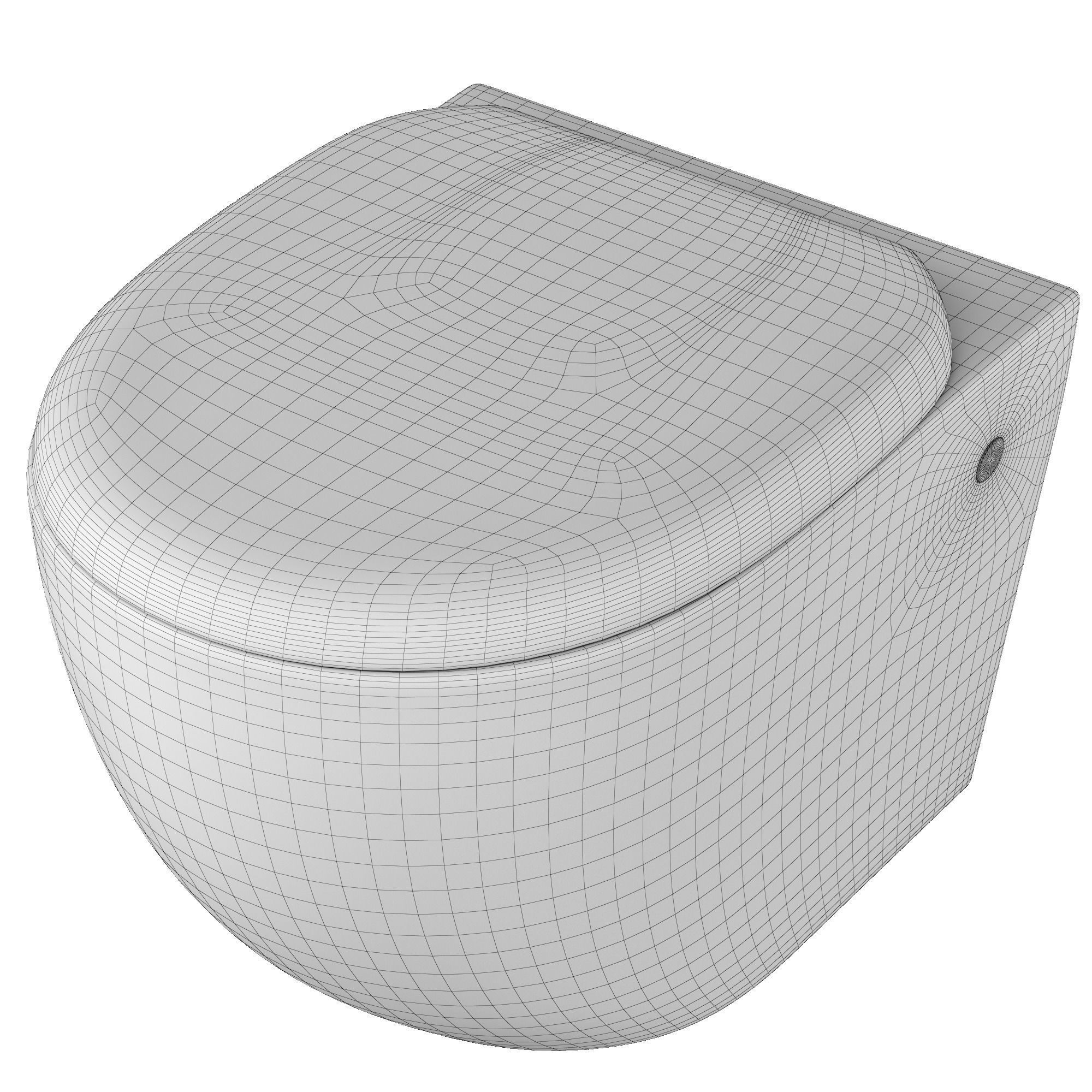 Wall Hung Water closet toilet 3D model Modeled in 3ds max  3D model_9