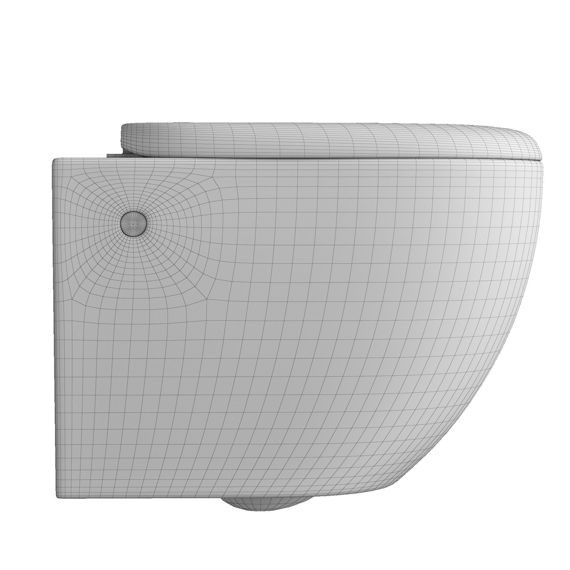 Wall Hung Water closet toilet 3D model Modeled in 3ds max  3D model_7