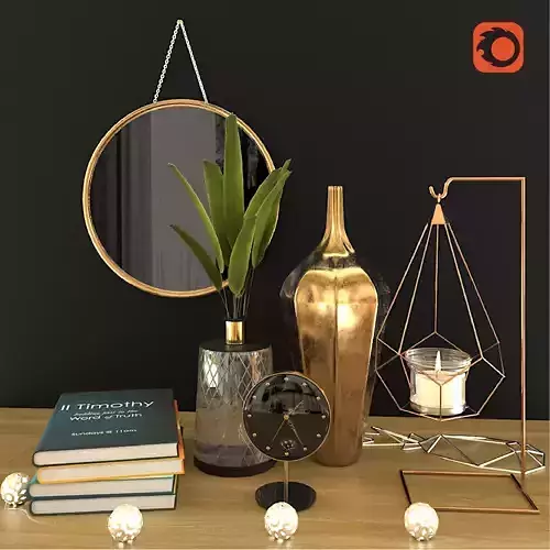 Gold and black modern decorative accessories