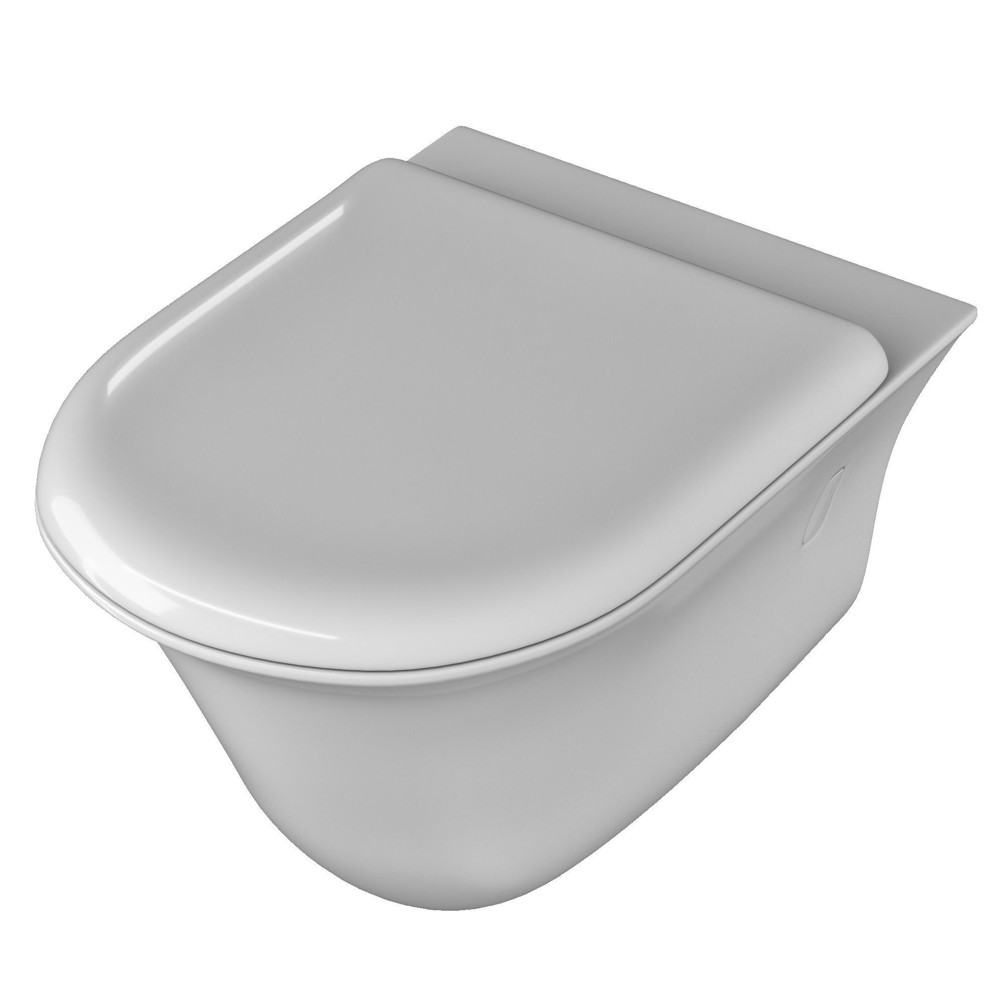 Wall Hung Water closet toilet 3D model Modeled in 3ds max 3D model_3