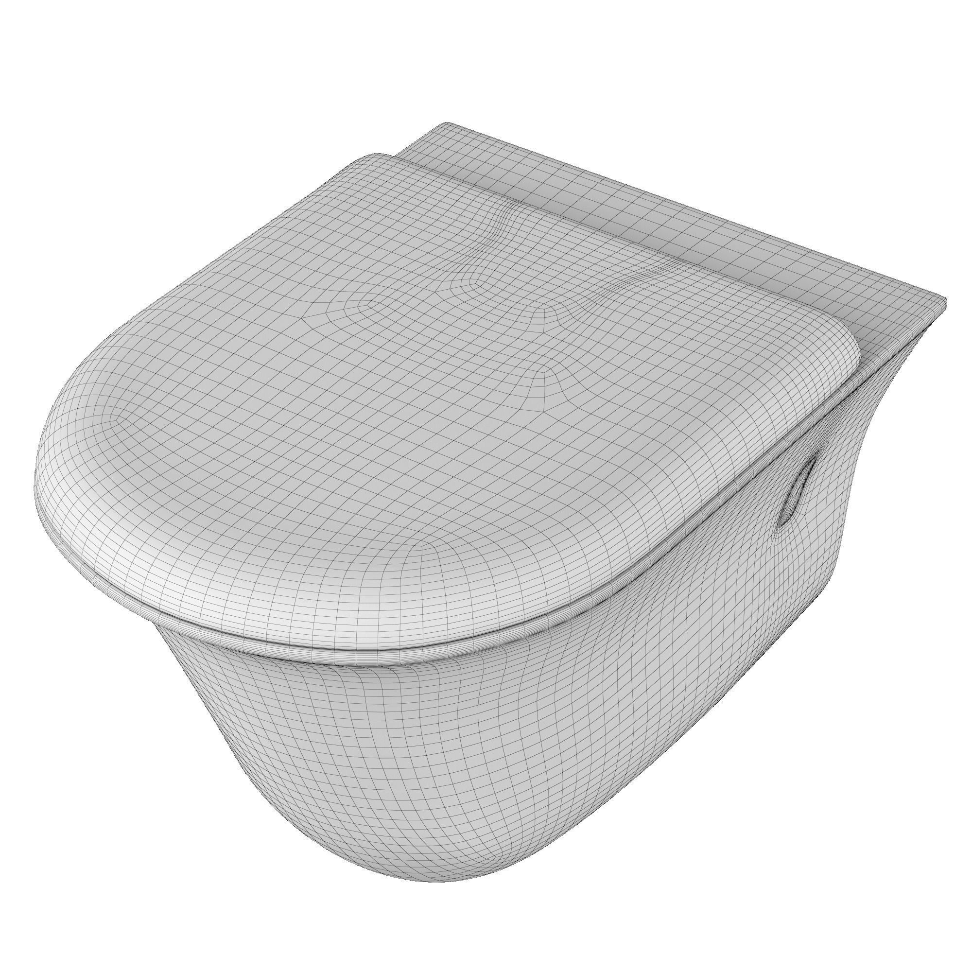 Wall Hung Water closet toilet 3D model Modeled in 3ds max 3D model_9