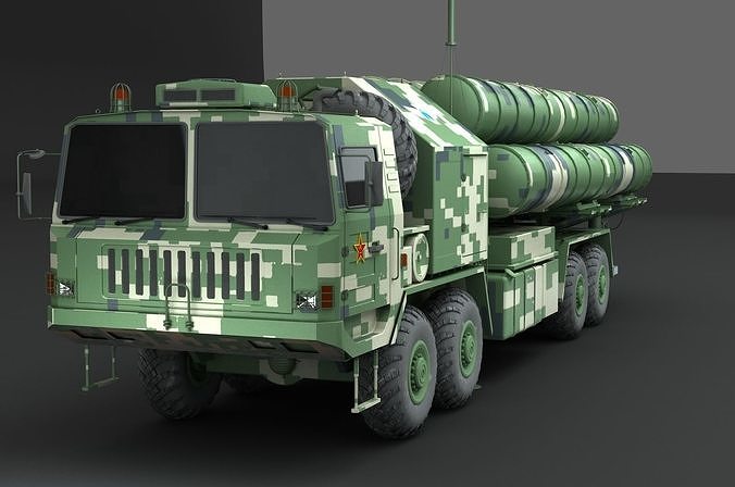 China Army Red flag 9 air defense missile 3D model