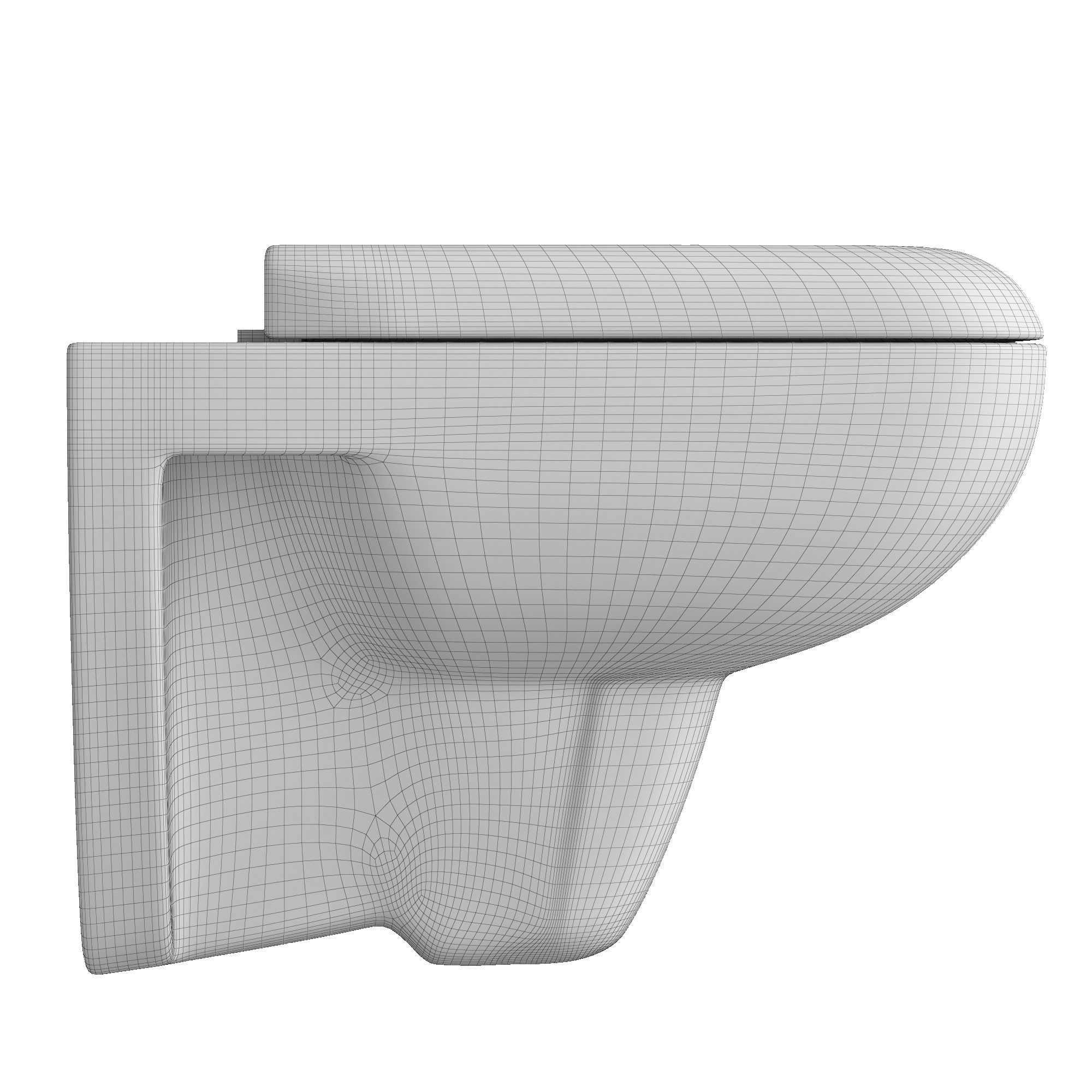 Wall Hung Water closet toilet 3D model Modeled in 3ds max 3D model_7