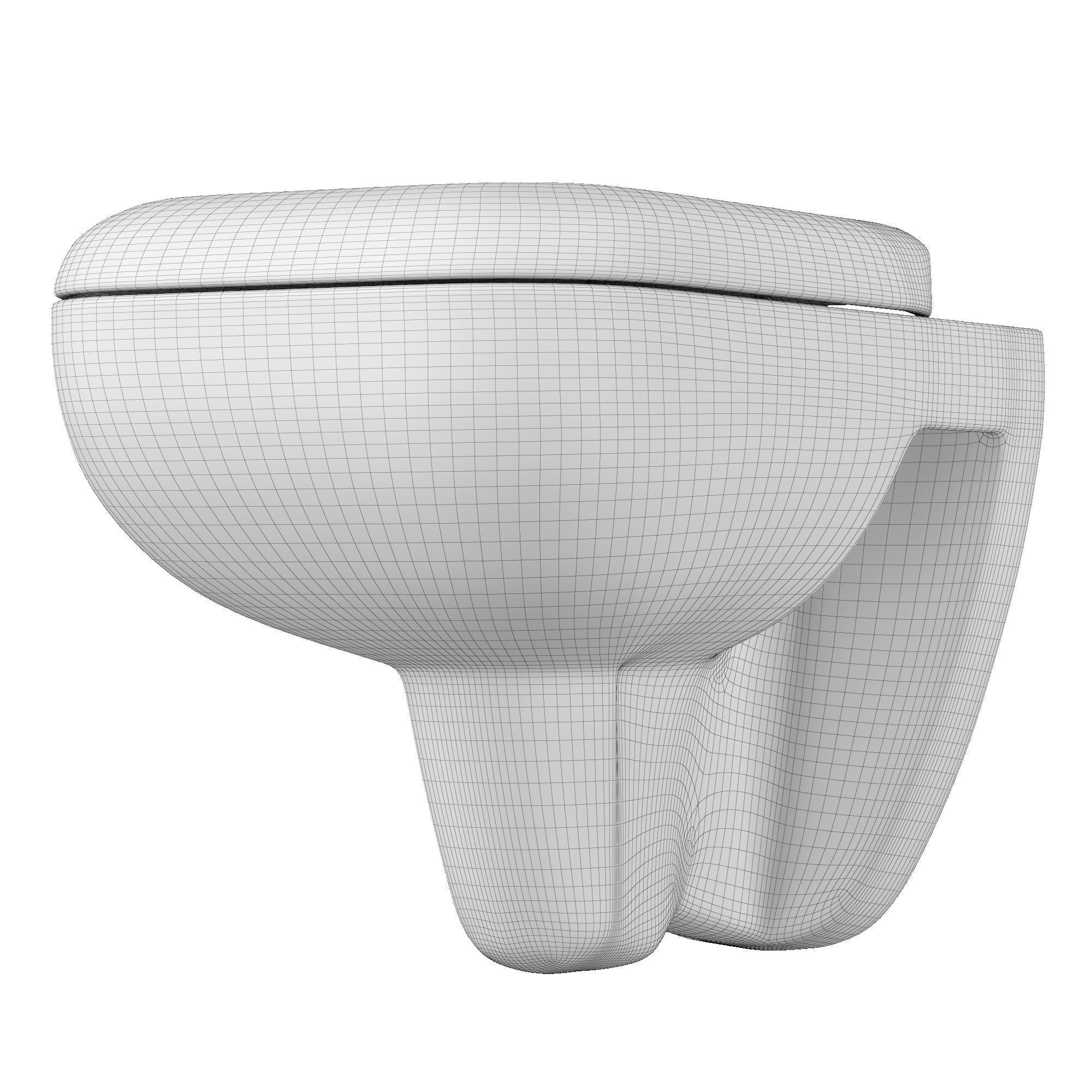 Wall Hung Water closet toilet 3D model Modeled in 3ds max 3D model_10