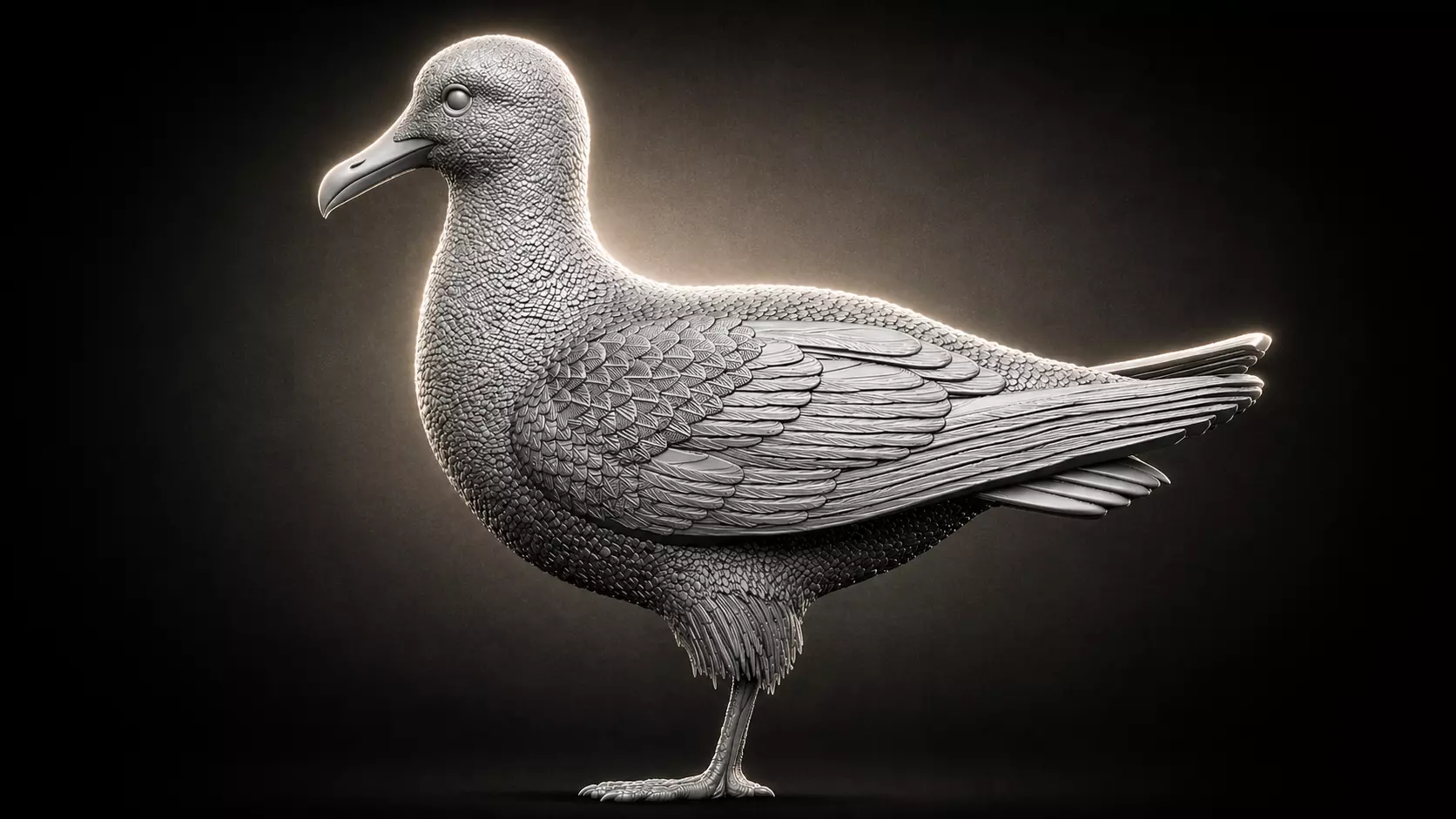 Seagull bird 3D print model