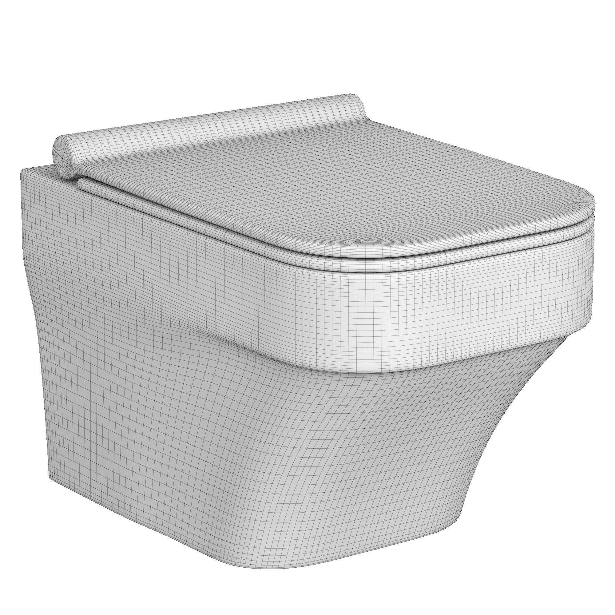 Wall Hung Water closet toilet 3D model Modeled in 3ds max 3D model_6