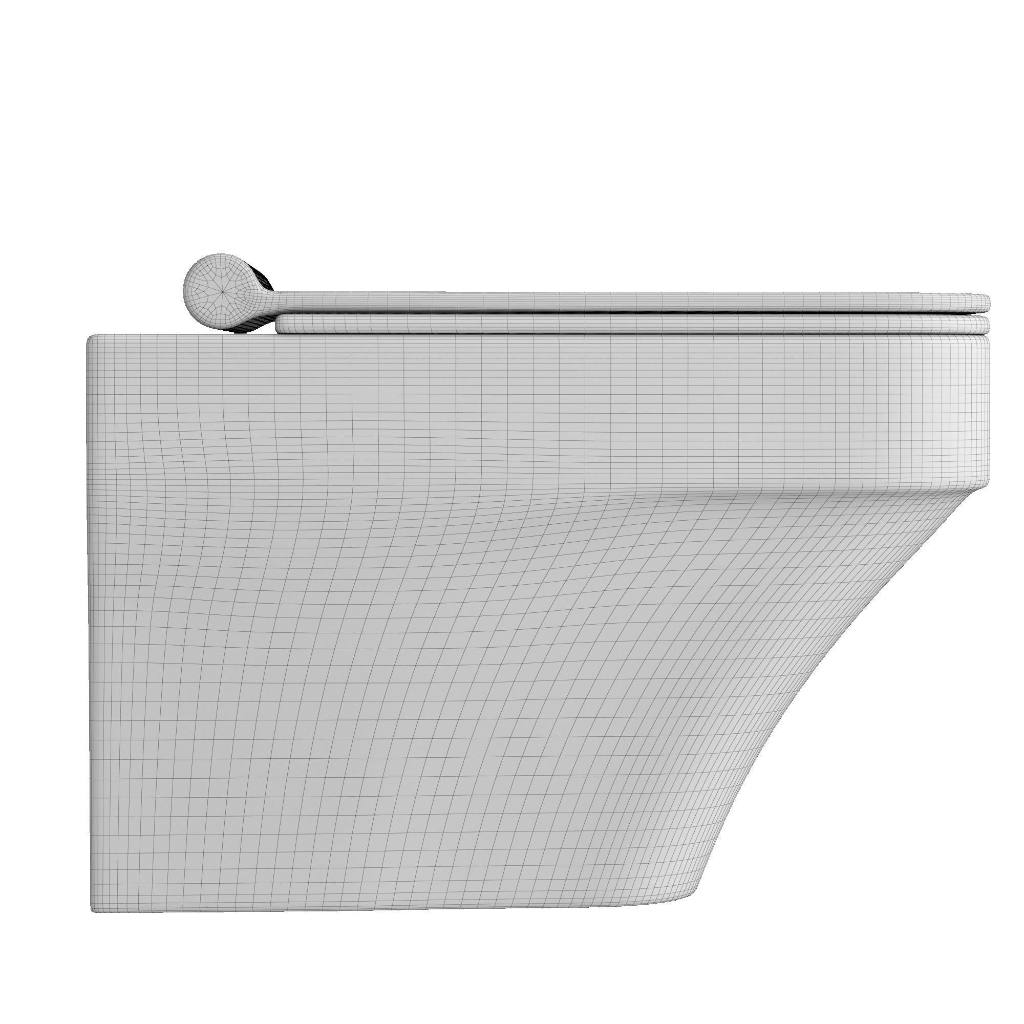 Wall Hung Water closet toilet 3D model Modeled in 3ds max 3D model_7